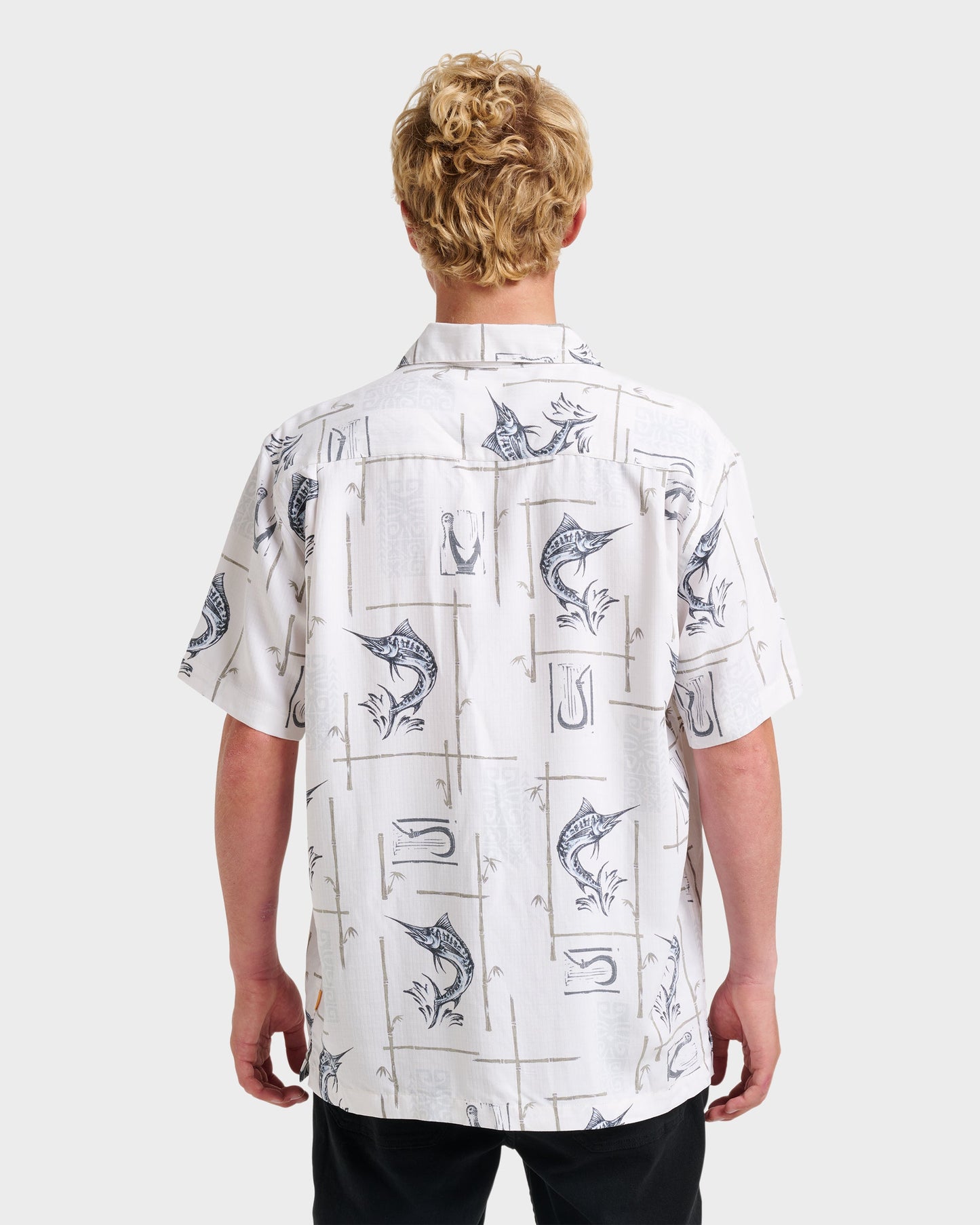 Waterman Big Day Short Sleeve Shirt - White White Quick Silver
