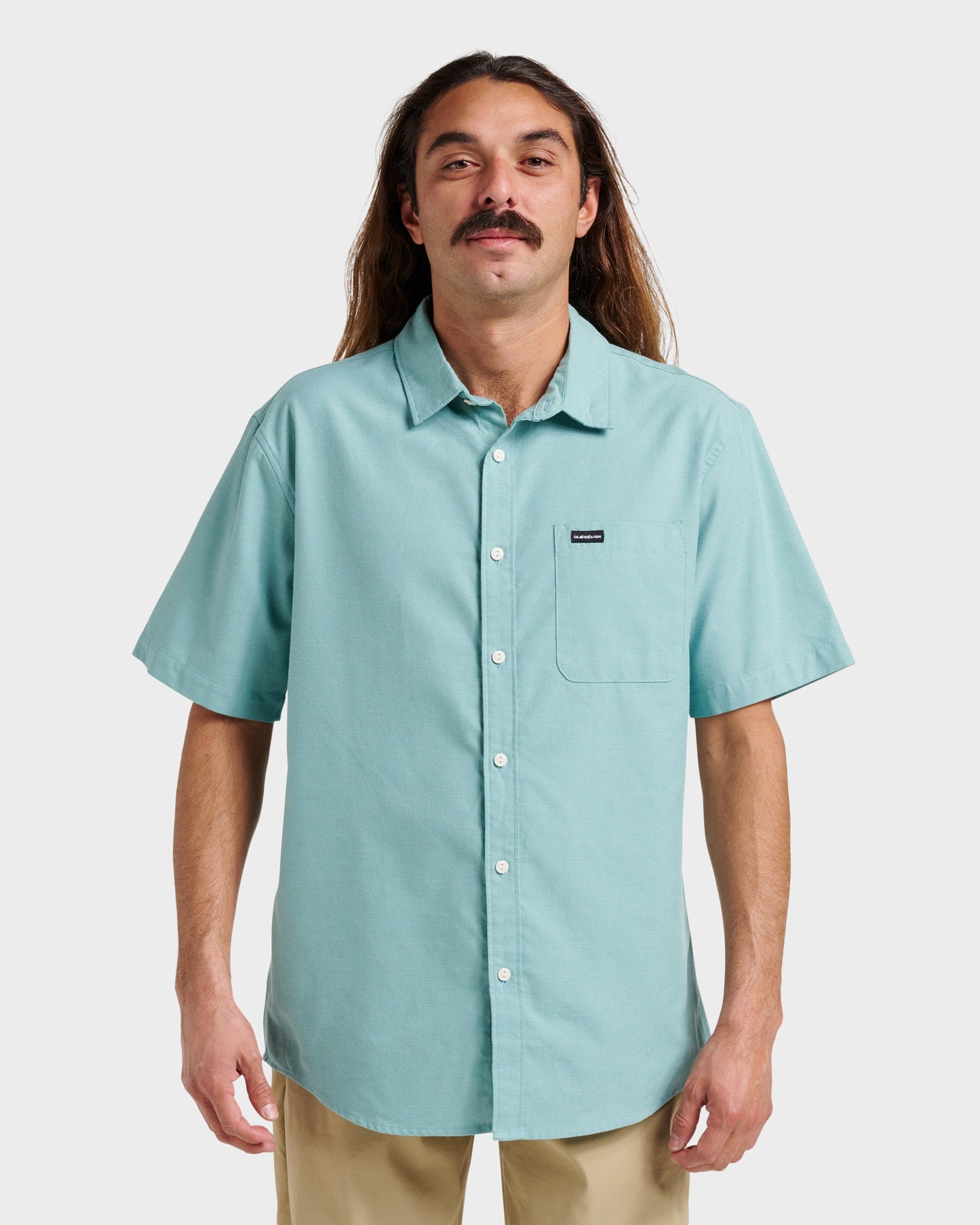 Shoreline Classic Short Sleeve Shirt - Dusty Turquoise Dusty Turquoise Quick Silver