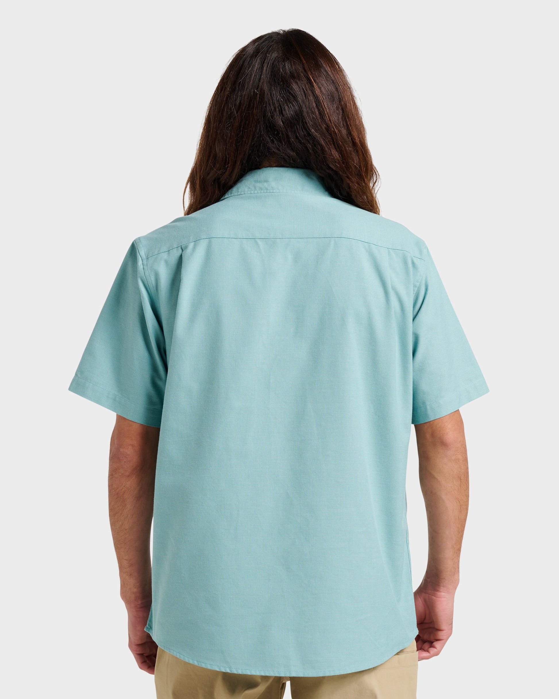 Shoreline Classic Short Sleeve Shirt - Dusty Turquoise Dusty Turquoise Quick Silver
