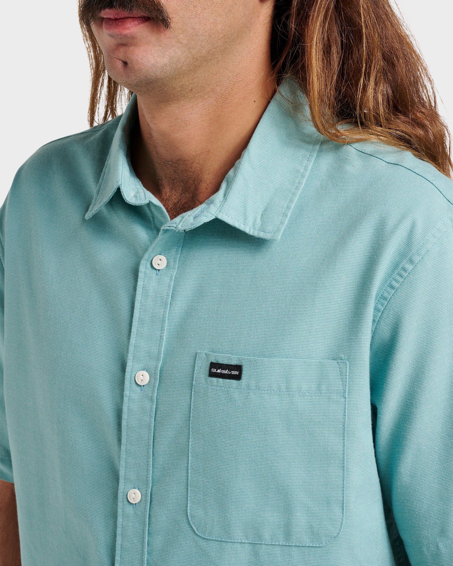 Shoreline Classic Short Sleeve Shirt - Dusty Turquoise Dusty Turquoise Quick Silver