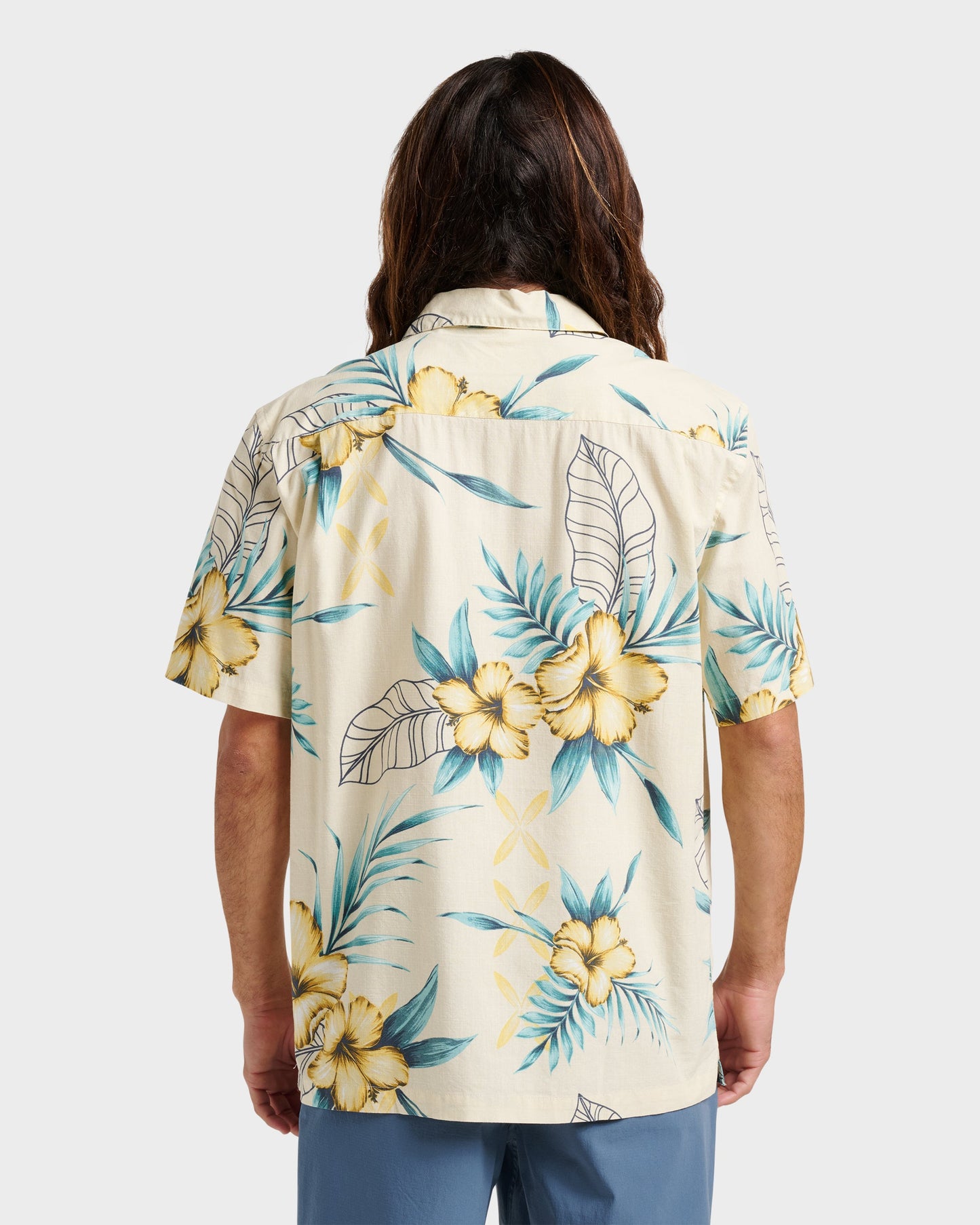 Waterman Playita Floral Shirt - Hay Hay Quick Silver