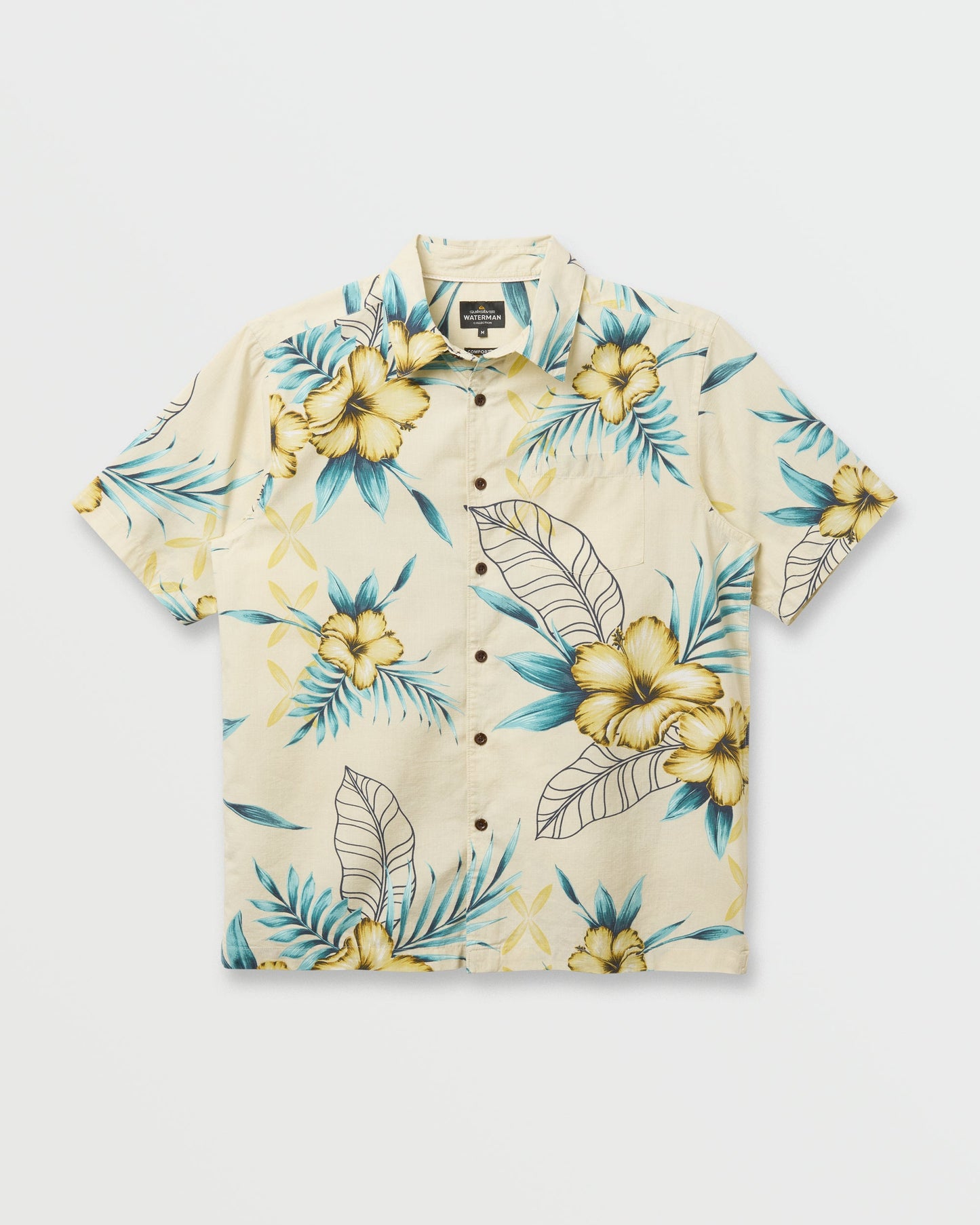 Waterman Playita Floral Shirt - Hay Hay Quick Silver