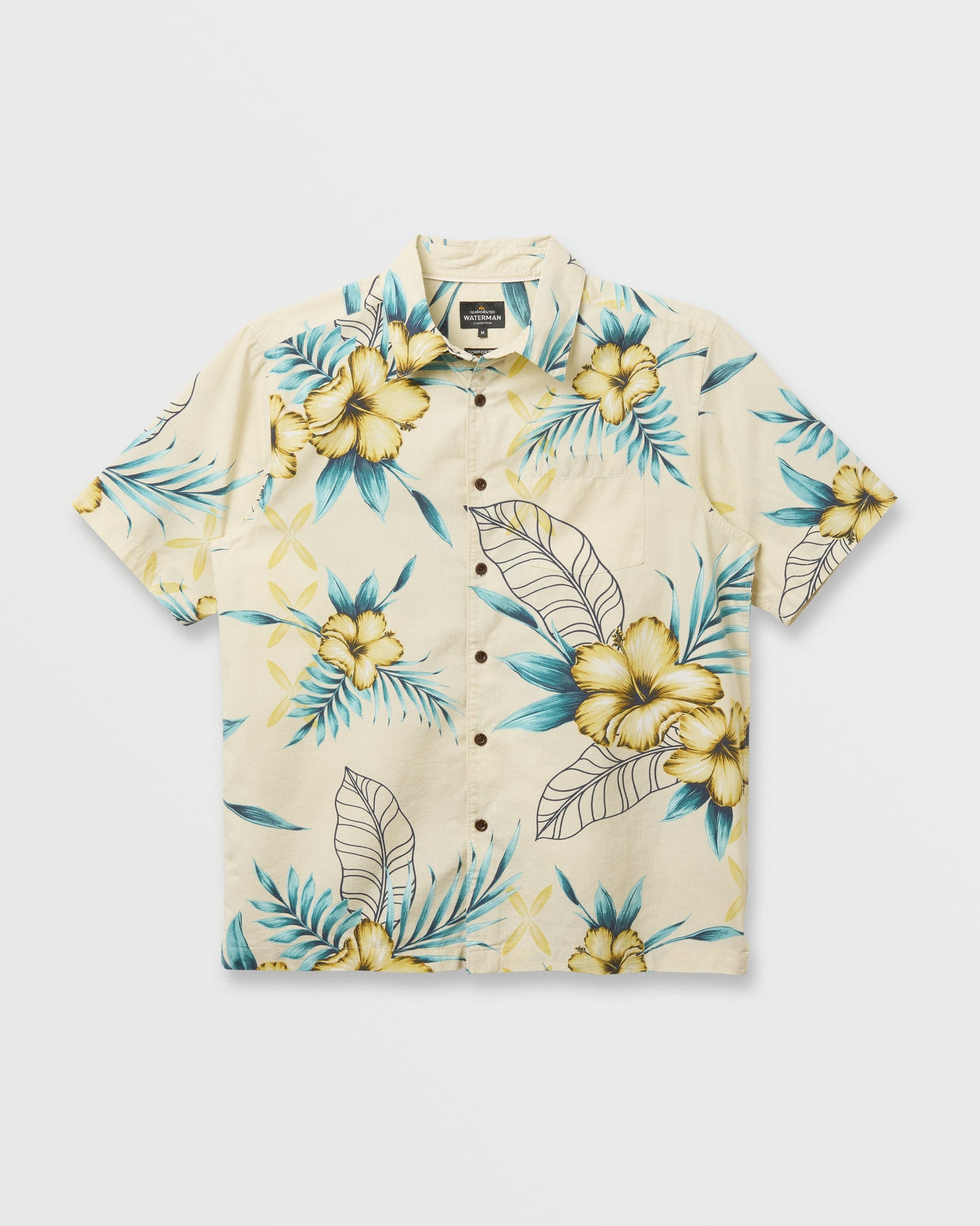 Waterman Playita Floral Shirt - Hay Hay Quick Silver