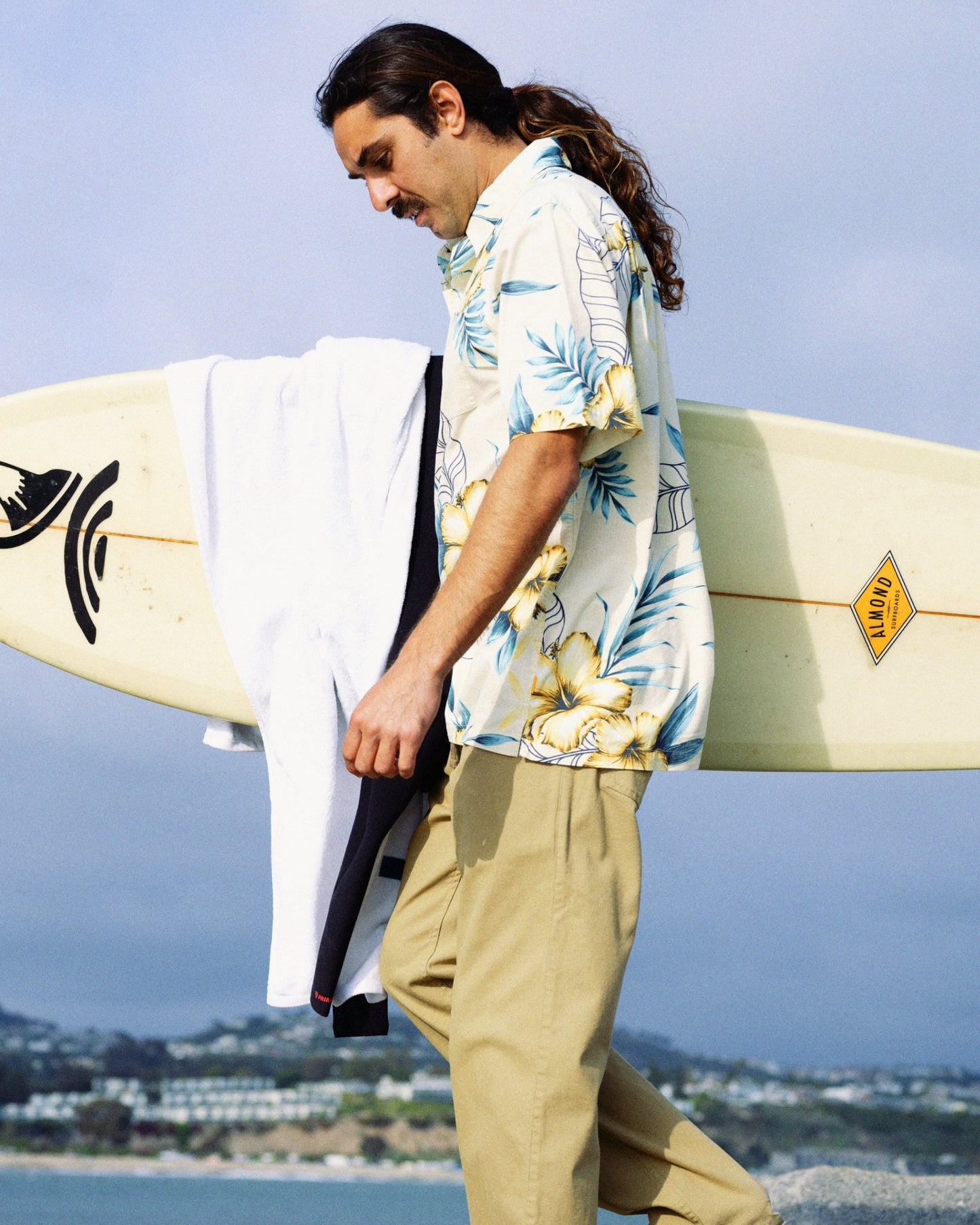 Waterman Playita Floral Shirt - Hay Hay Quick Silver