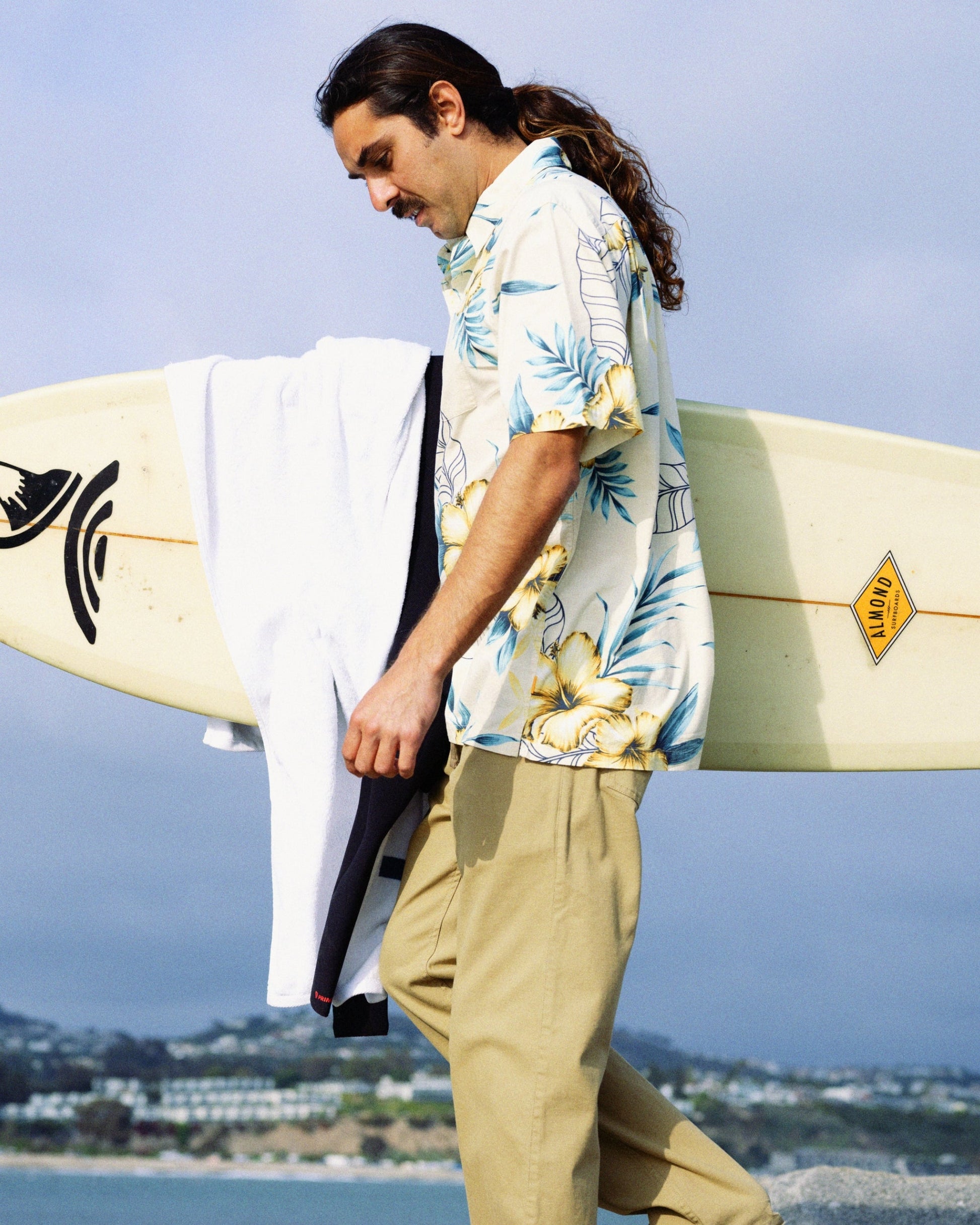 Waterman Playita Floral Shirt - Hay Hay Quick Silver