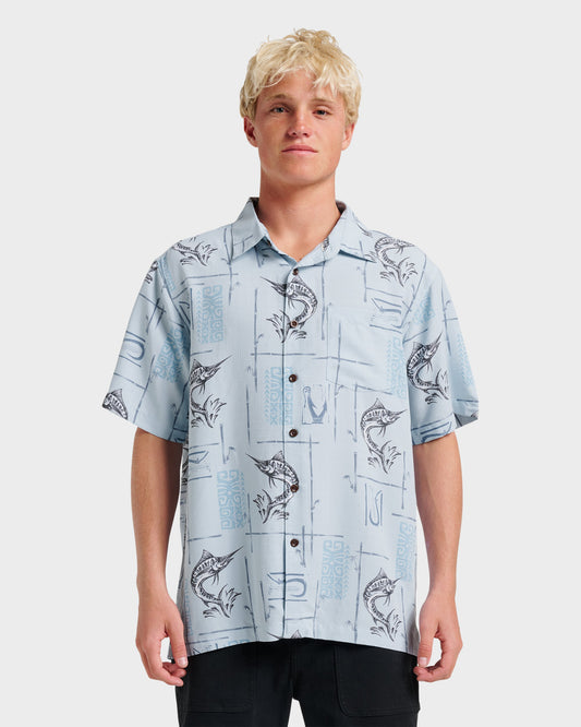 Waterman Big Day Short Sleeve Shirt - Ashley Blue Ashley Blue Quick Silver