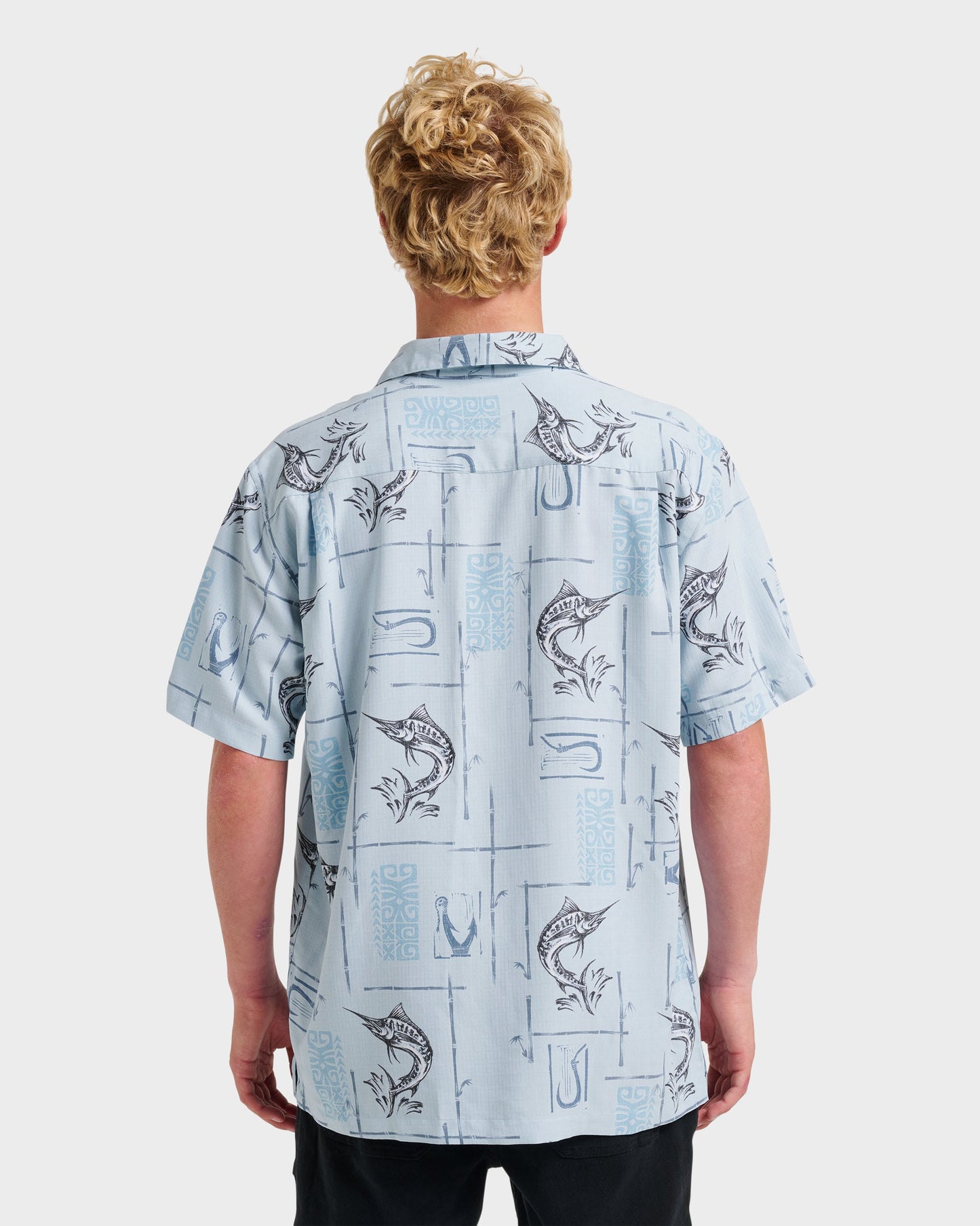 Waterman Big Day Short Sleeve Shirt - Ashley Blue Ashley Blue Quick Silver