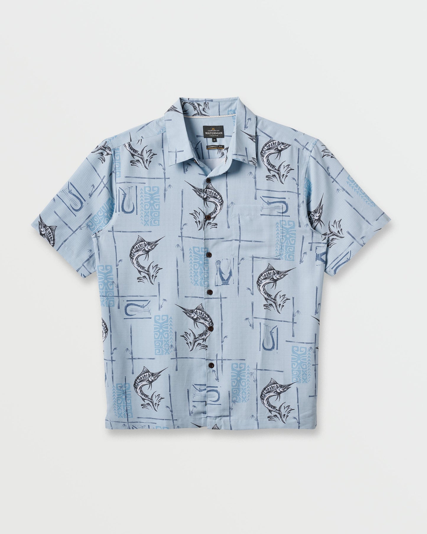Waterman Big Day Short Sleeve Shirt - Ashley Blue Ashley Blue Quick Silver