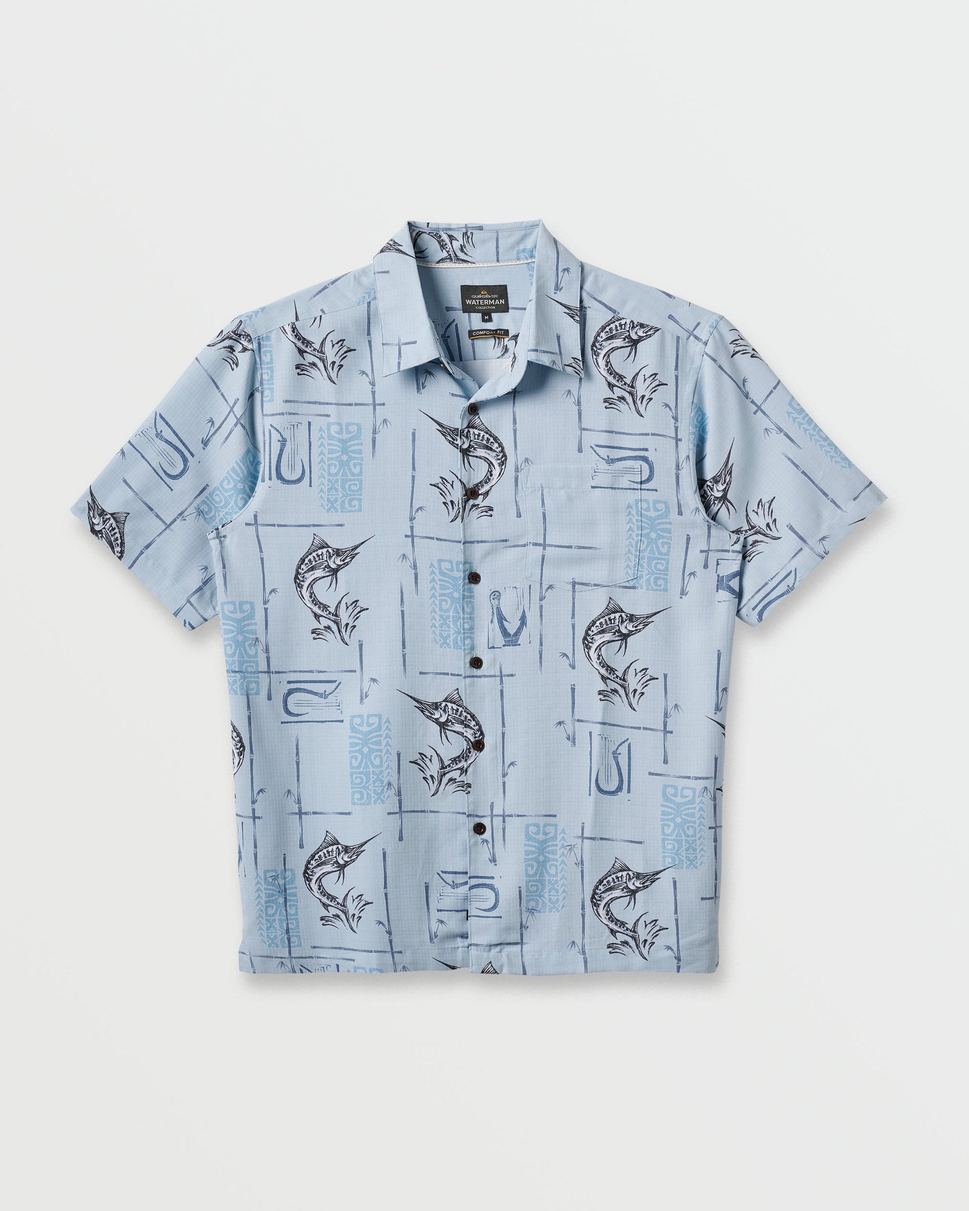 Waterman Big Day Short Sleeve Shirt - Ashley Blue Ashley Blue Quick Silver