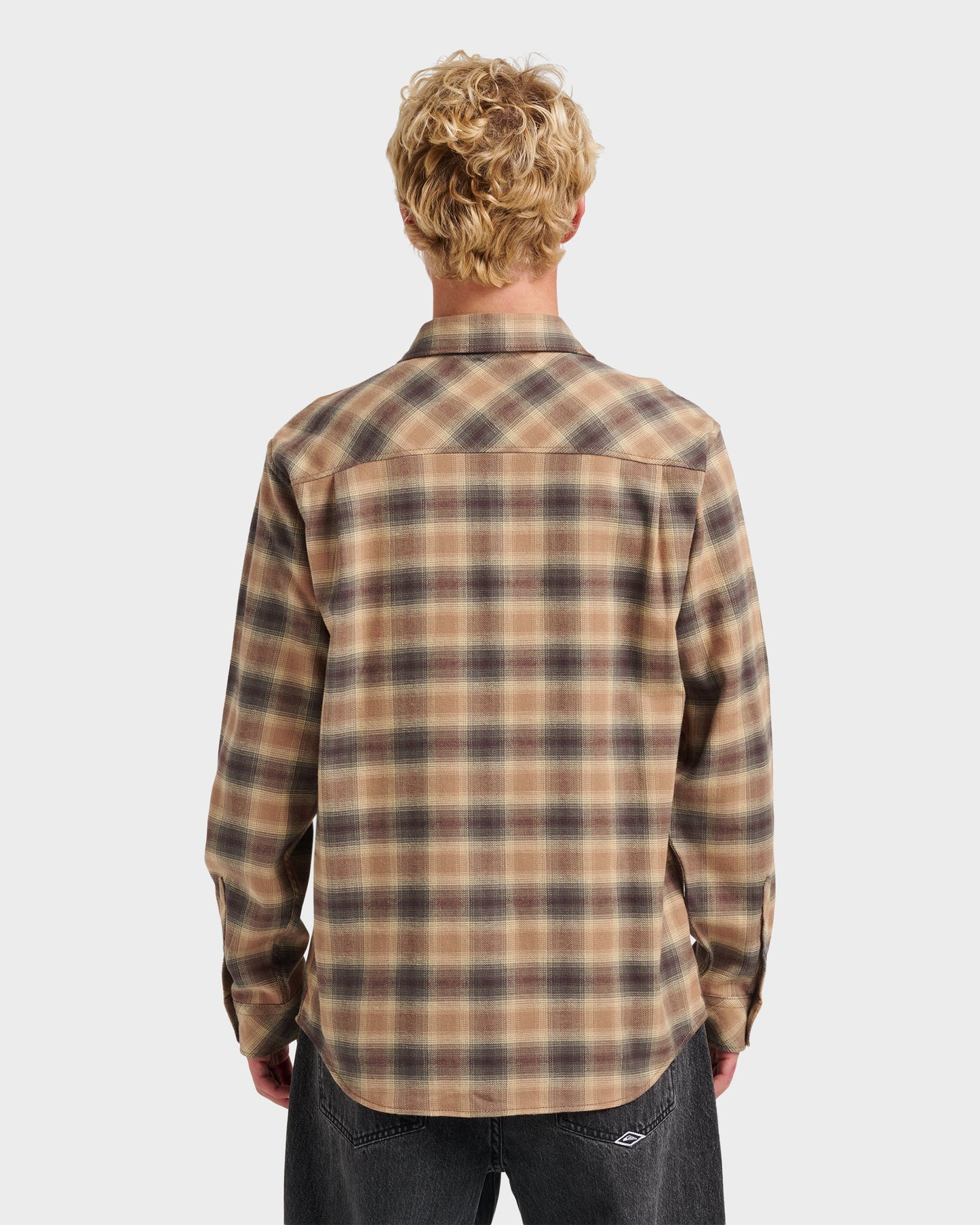 Terrace Stretch Flannel Shirt - Almond Almond Quick Silver