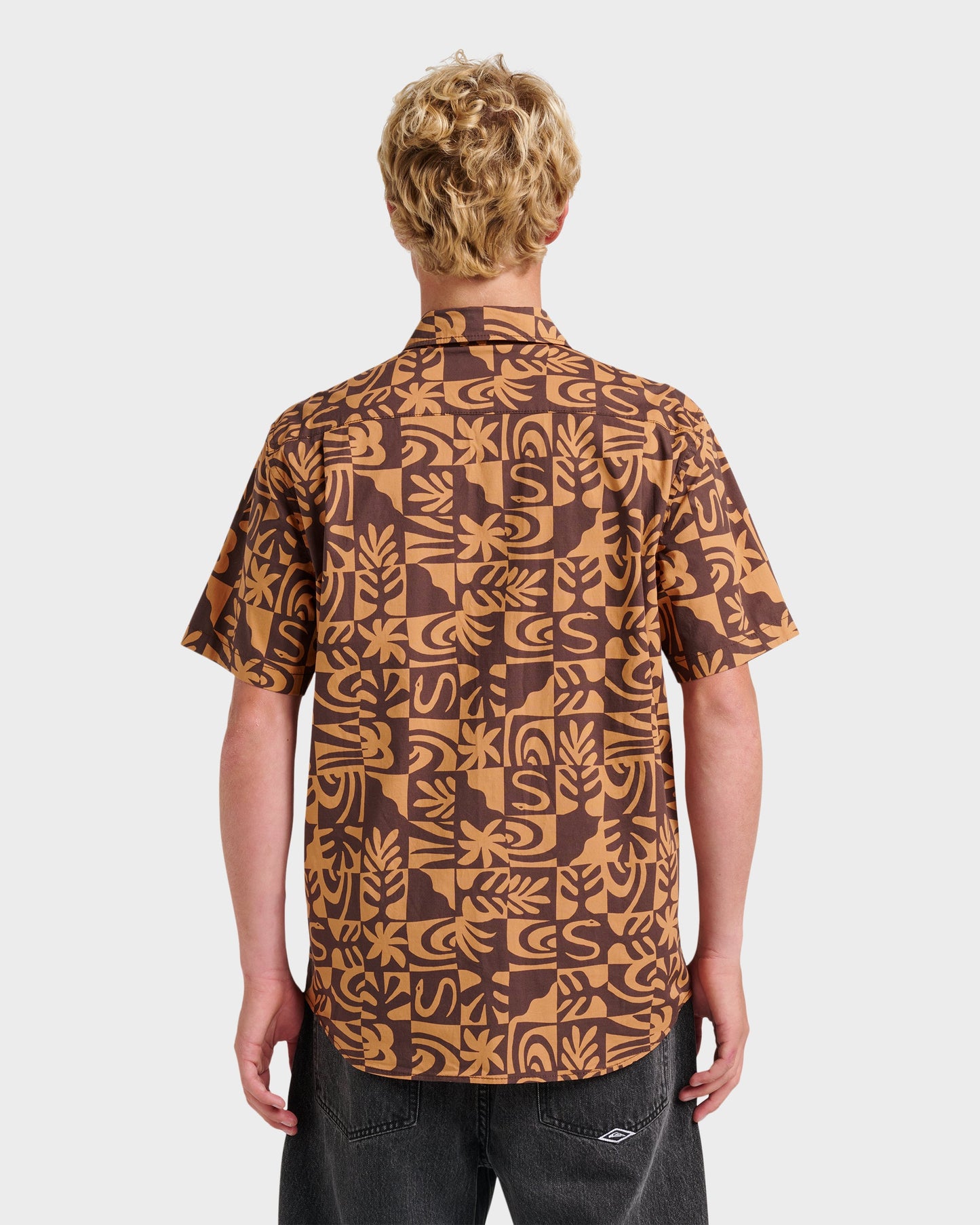 Terra Classic Stretch Short Sleeve Shirt - Chocolate Chocolate Quick Silver
