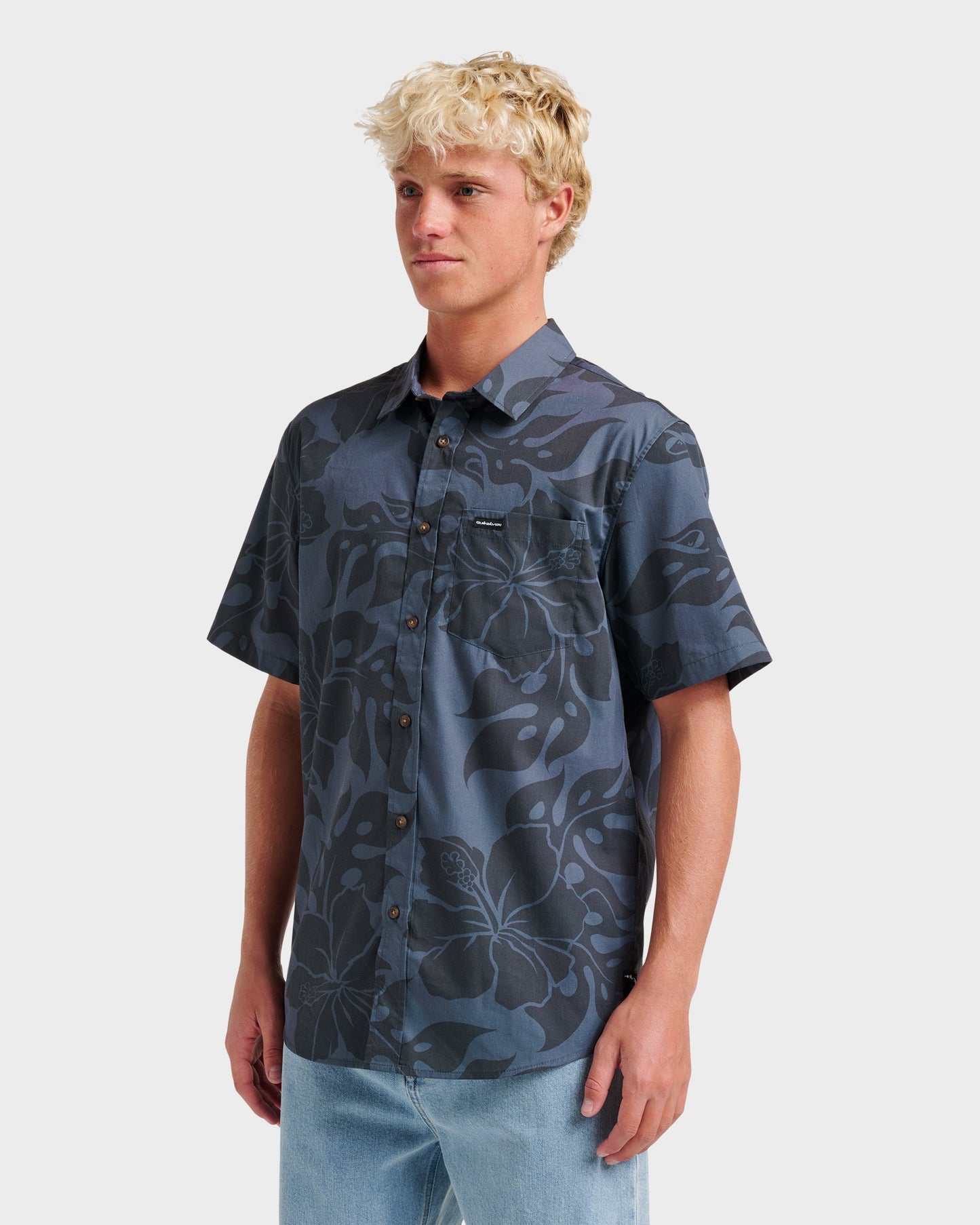 Oceanview Classic Short Sleeve Shirt - Phantom Phantom Quick Silver
