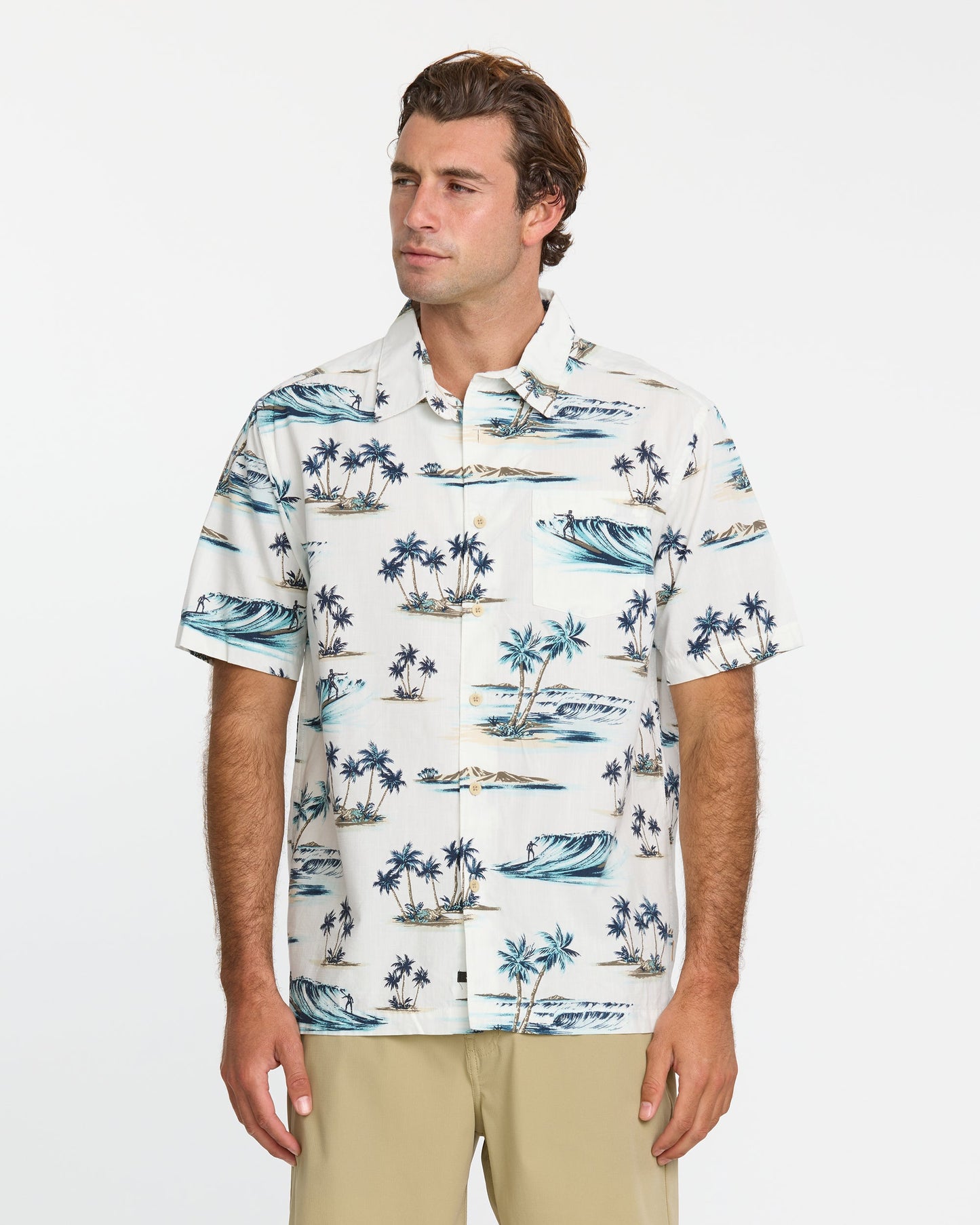 Waterman Day Dreamin' Shirt - White White Quick Silver