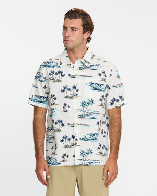 Waterman Day Dreamin' Shirt - White White Quick Silver