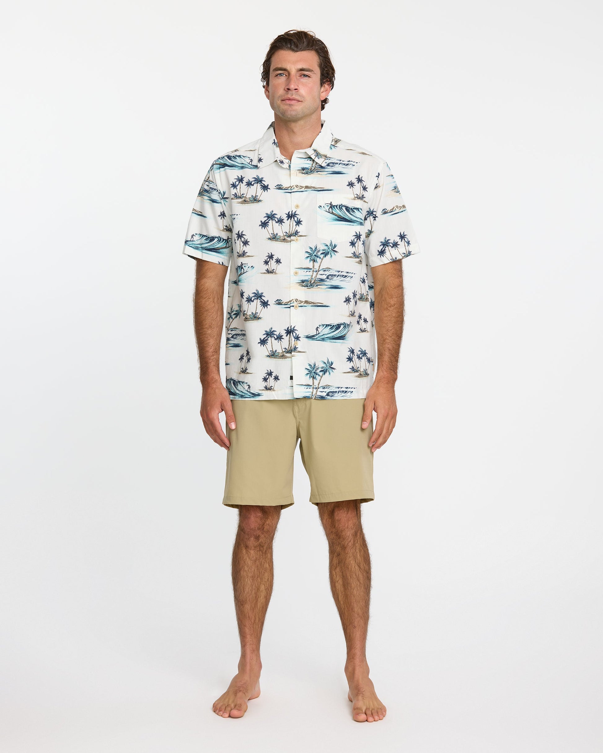 Waterman Day Dreamin' Shirt - White White Quick Silver