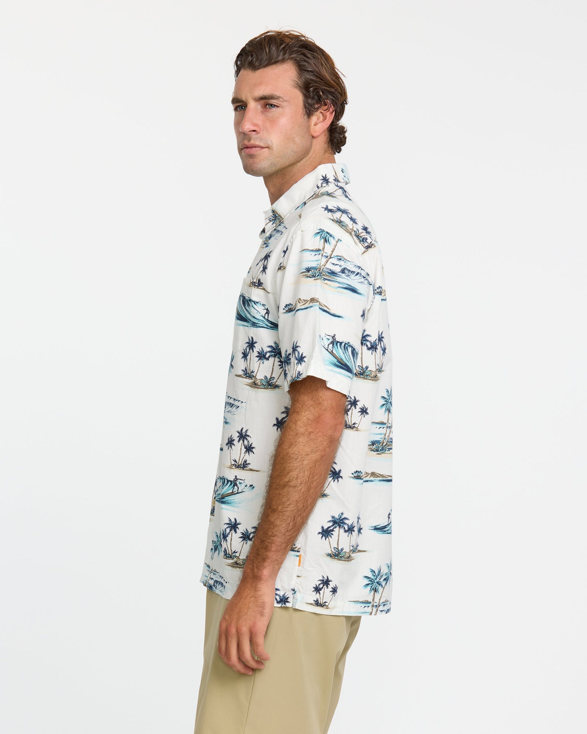 Waterman Day Dreamin' Shirt - White White Quick Silver