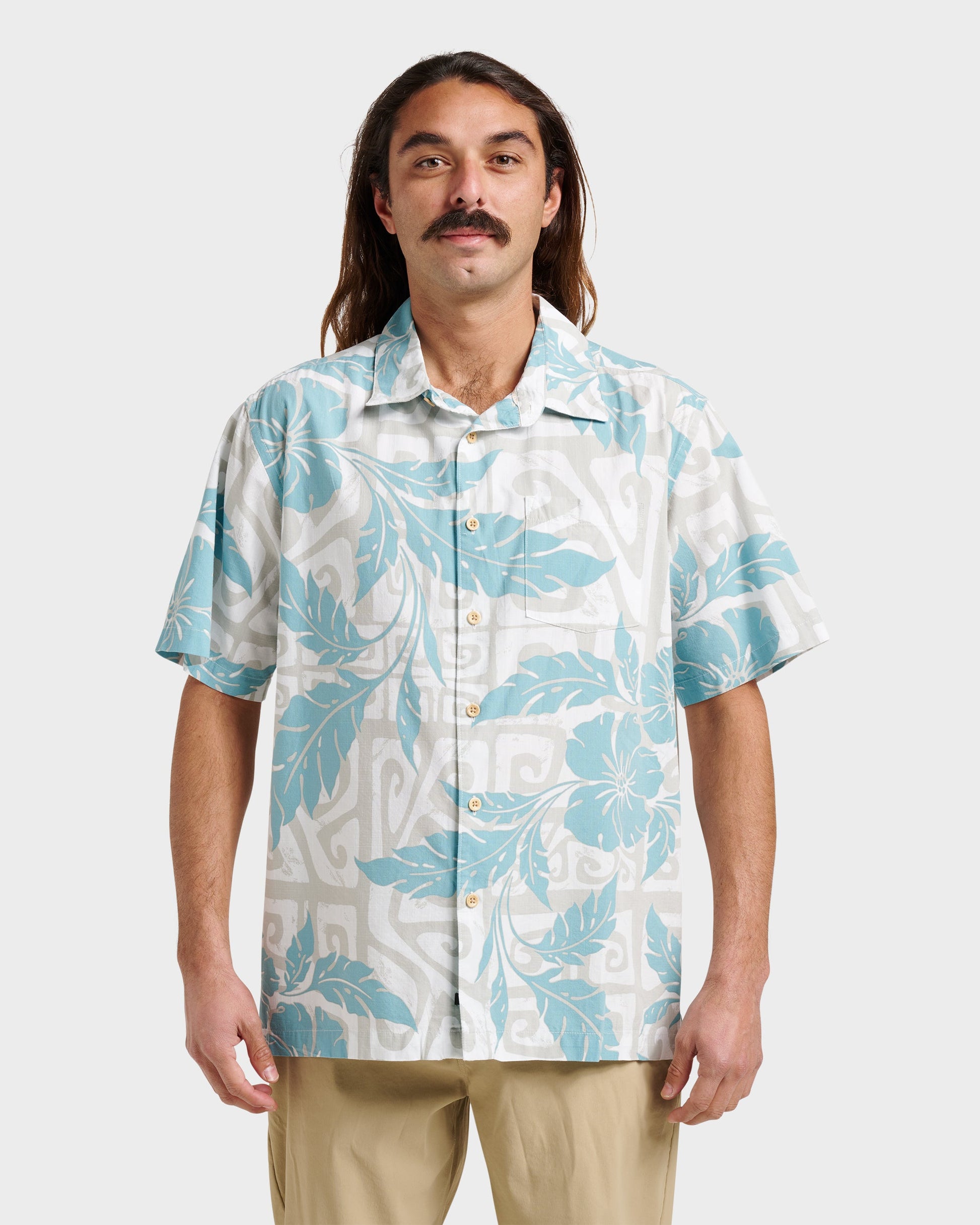 Waterman Beach Shack Shirt - White White Quick Silver