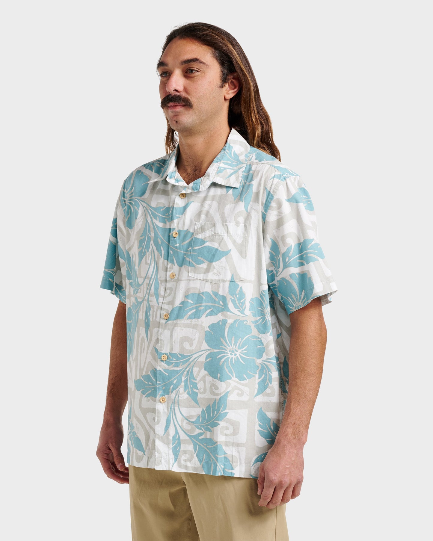 Waterman Beach Shack Shirt - White White Quick Silver