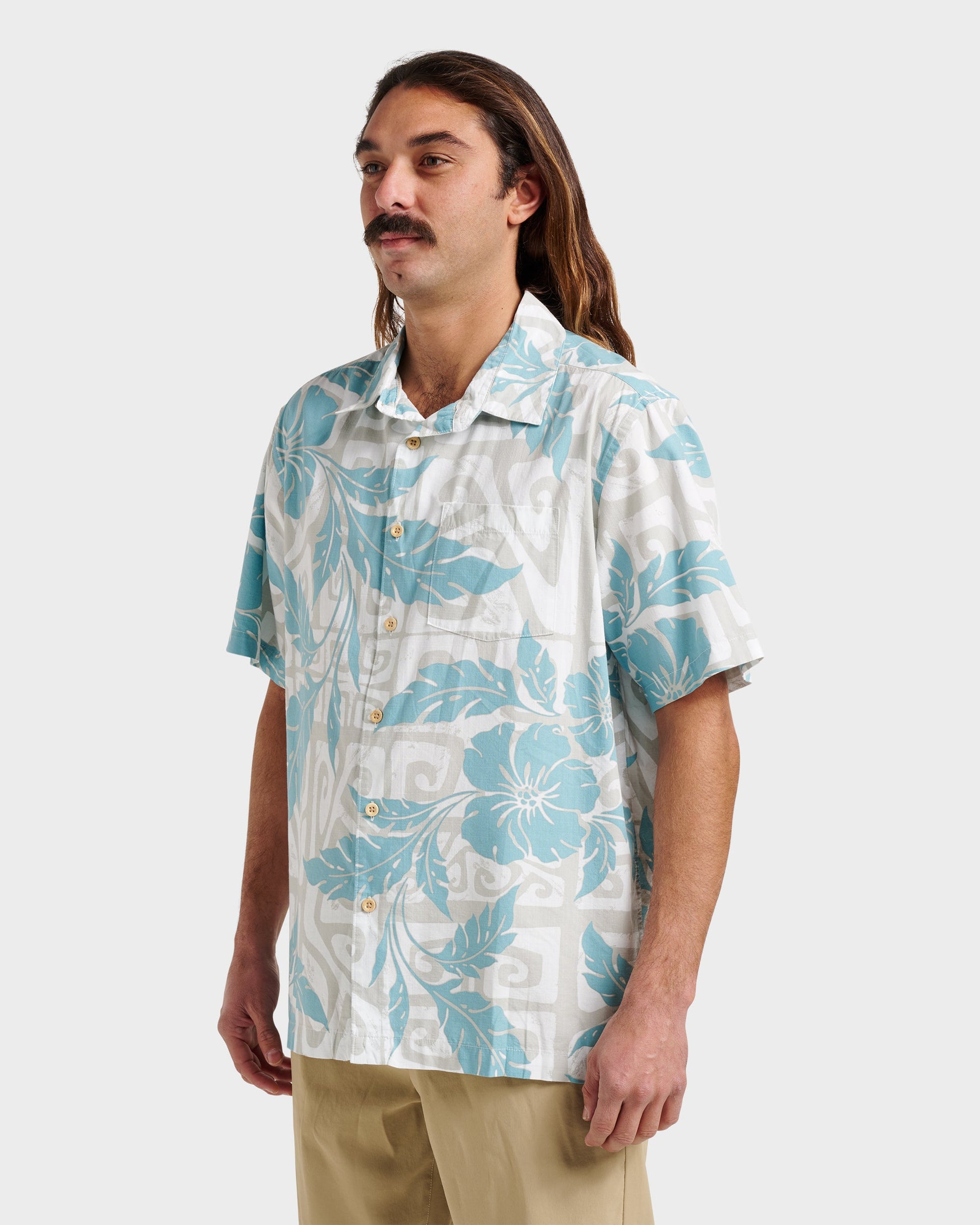 Waterman Beach Shack Shirt - White White Quick Silver