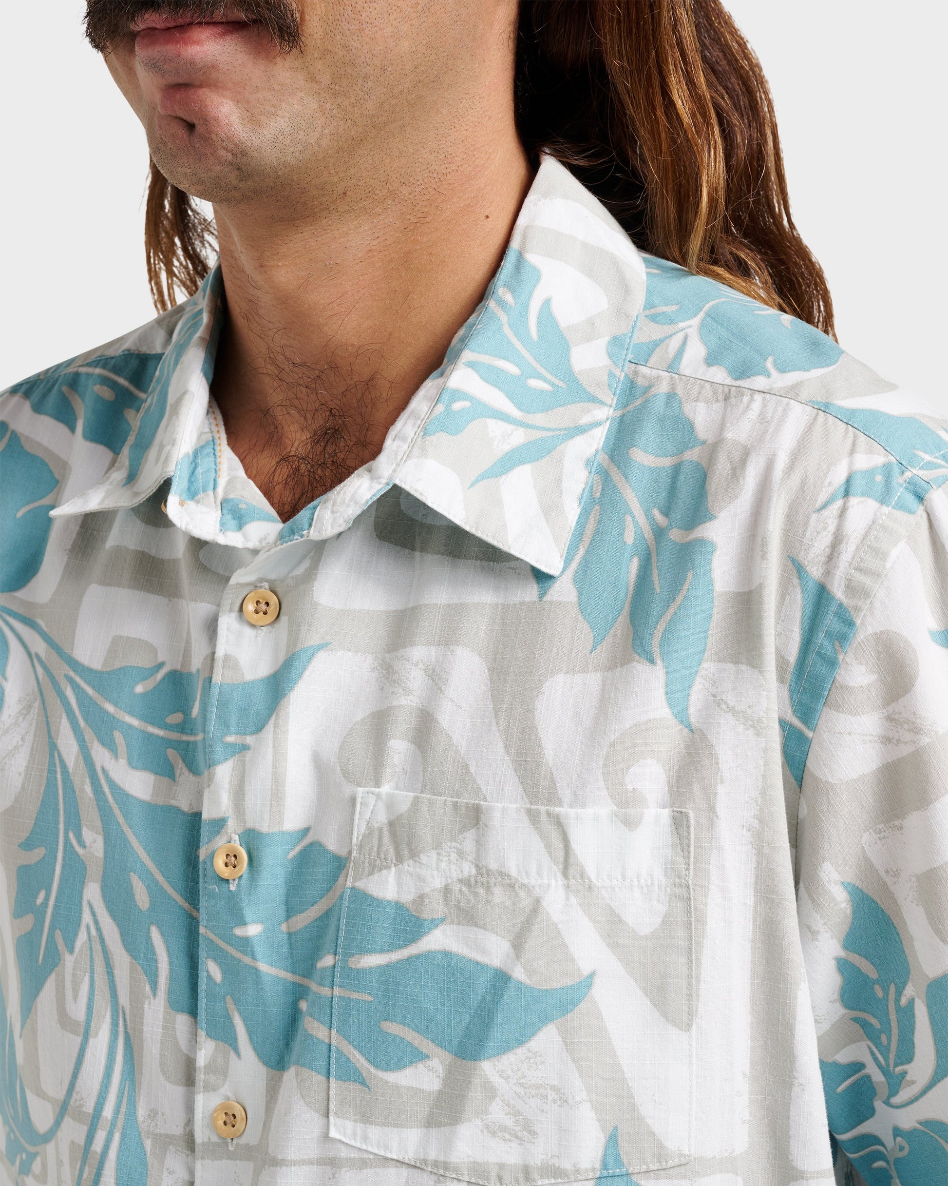 Waterman Beach Shack Shirt - White White Quick Silver