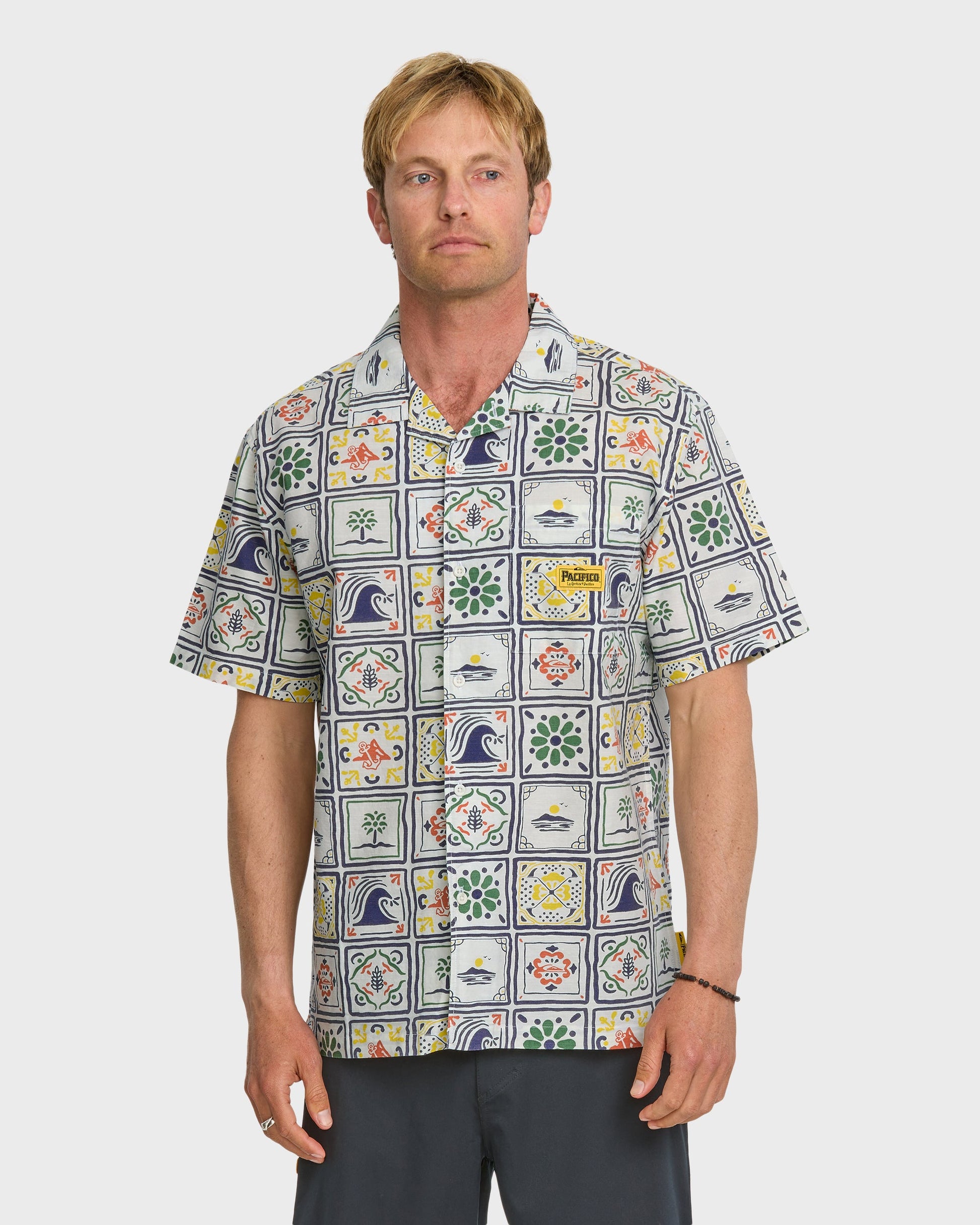 Quiksilver x Pacifico Baja Casual Short Sleeve Shirt - Off White Off White Quick Silver