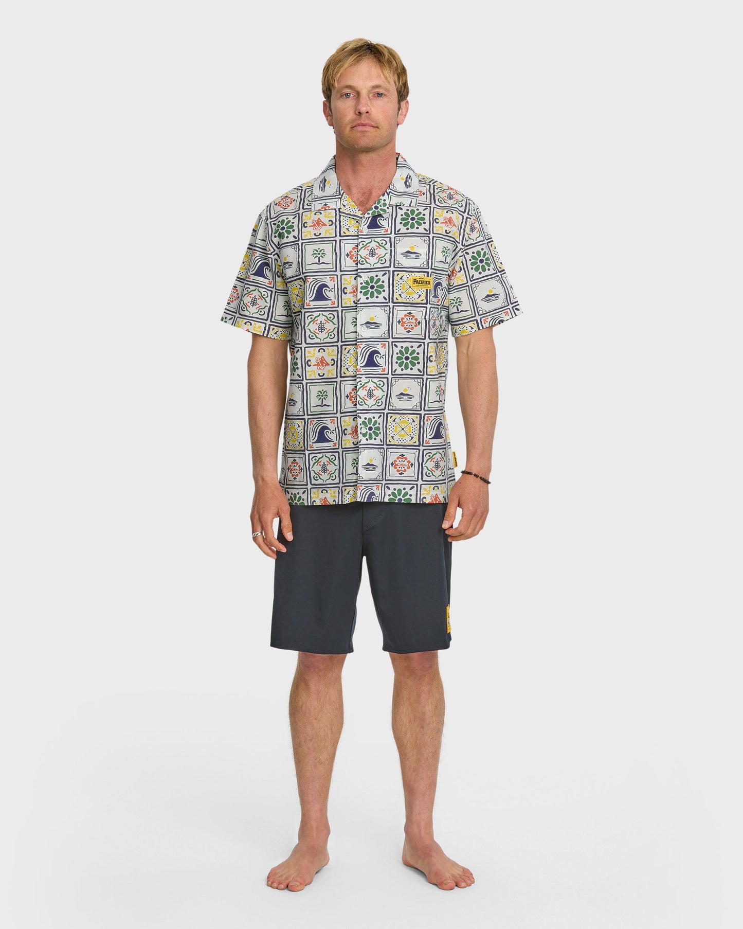 Quiksilver x Pacifico Baja Casual Short Sleeve Shirt - Off White Off White Quick Silver