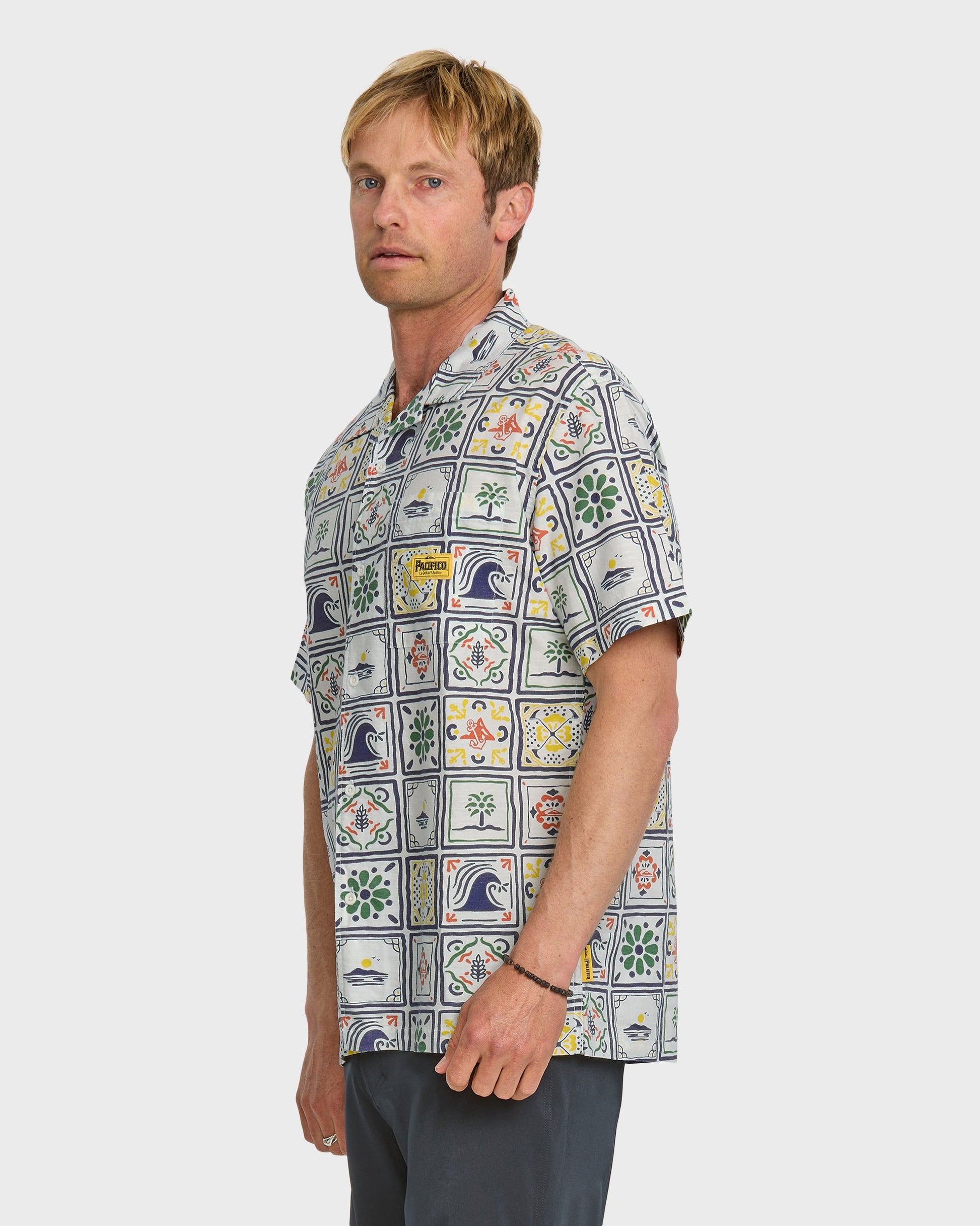 Quiksilver x Pacifico Baja Casual Short Sleeve Shirt - Off White Off White Quick Silver