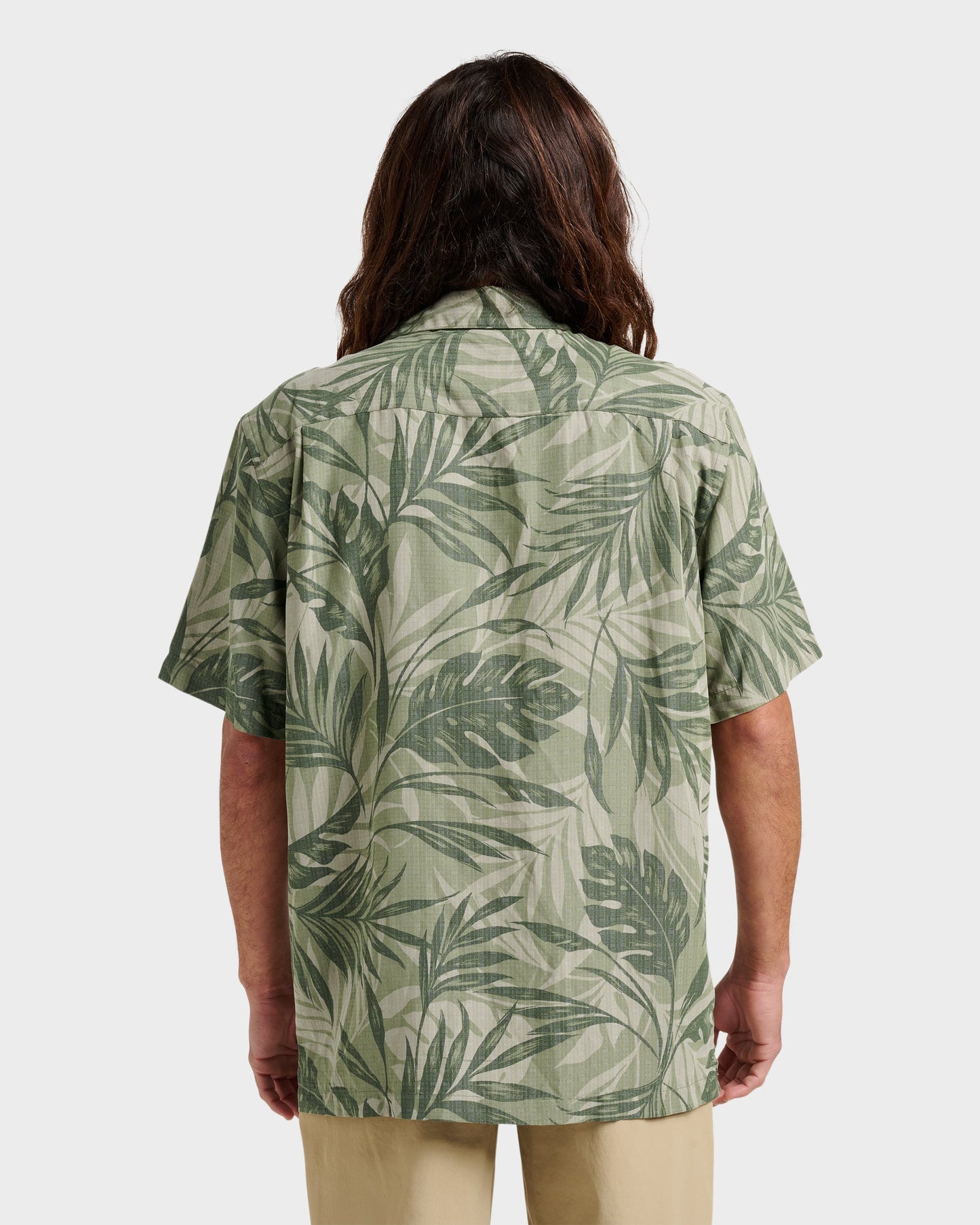 Waterman Botanical Short Sleeve Shirt - Dark Green Dark Green Quick Silver