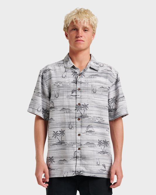 Waterman Island Daze Short Sleeve Shirt - Phantom Phantom Quick Silver