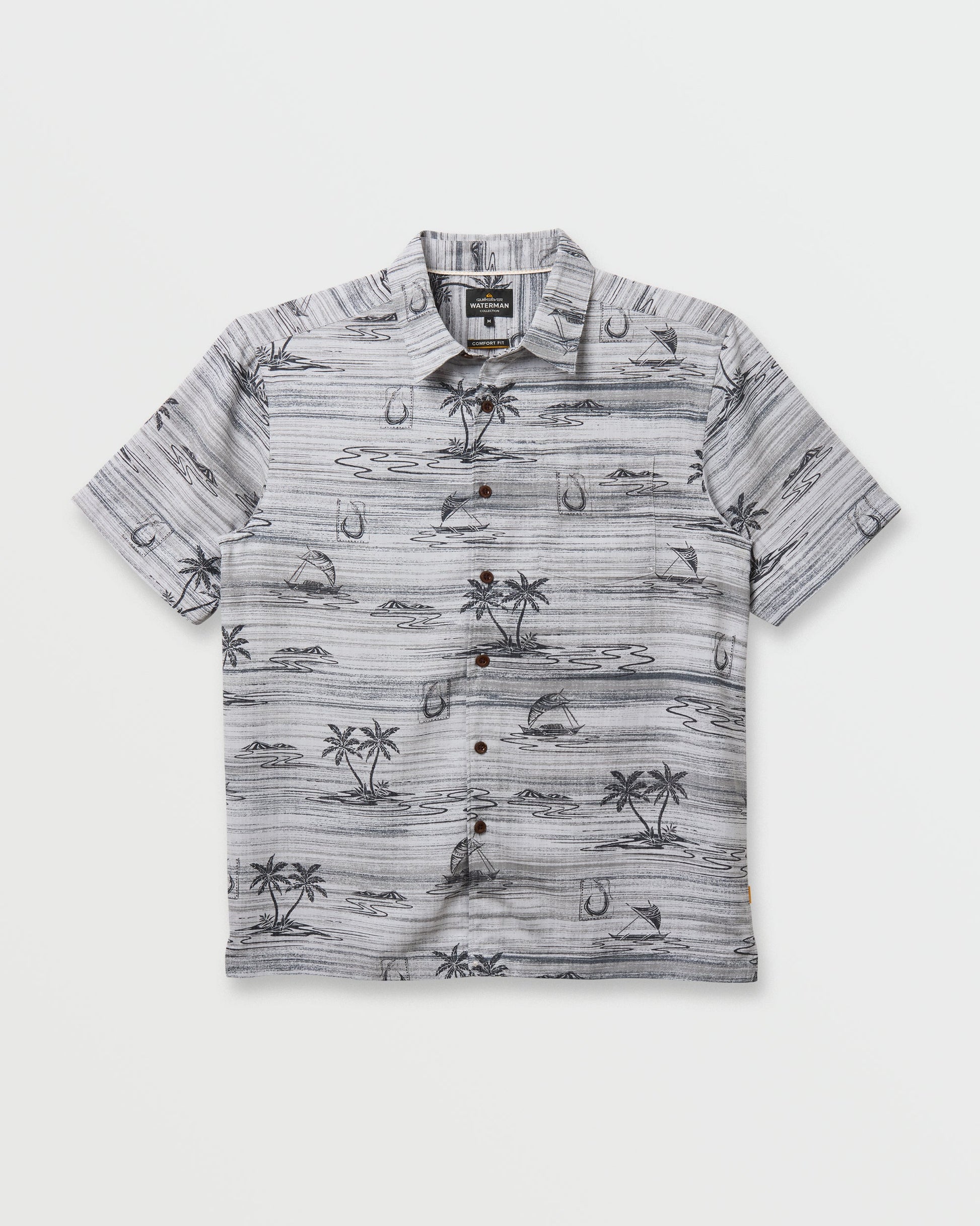 Waterman Island Daze Short Sleeve Shirt - Phantom Phantom Quick Silver