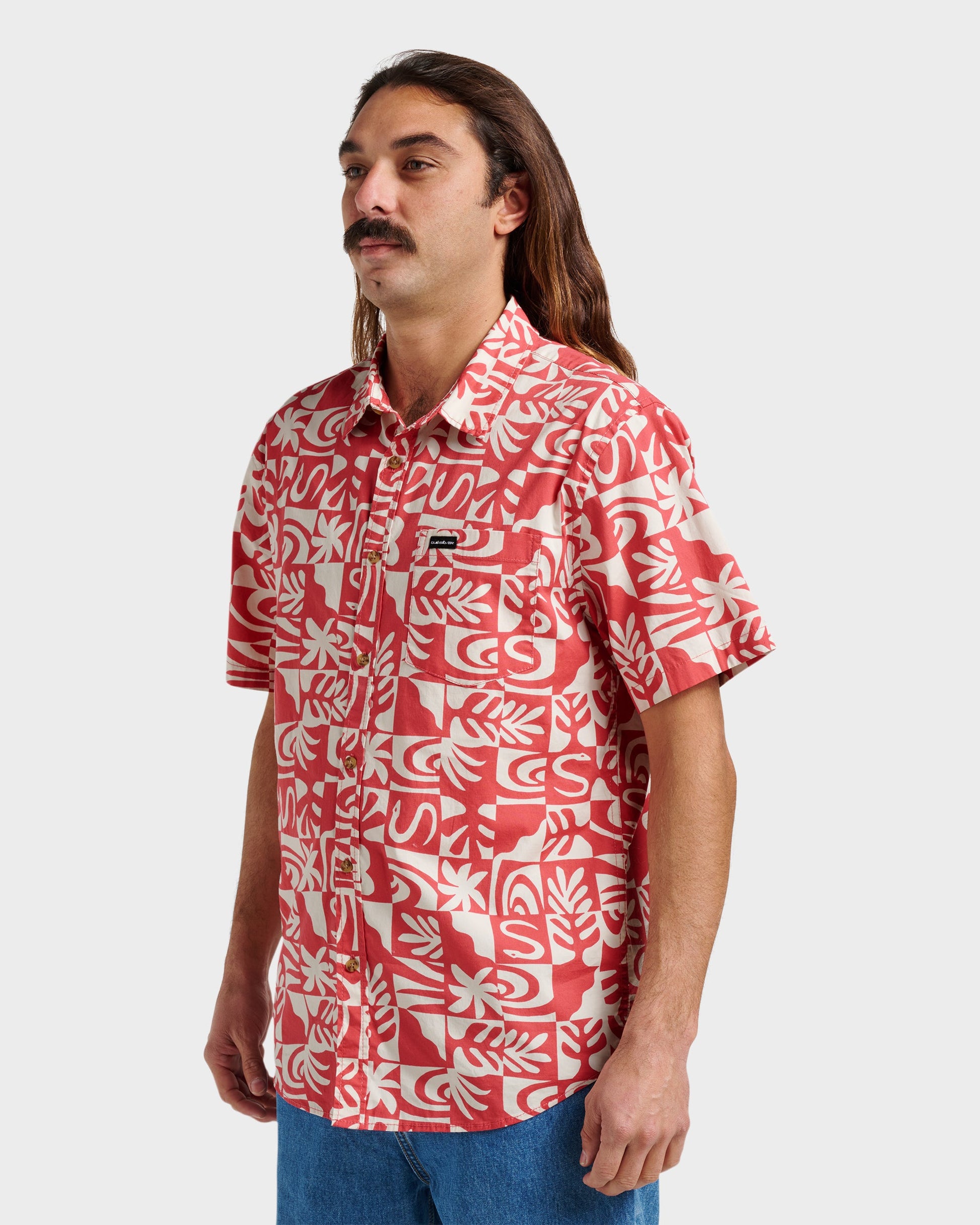 Terra Classic Stretch Short Sleeve Shirt - Mineral Red Mineral Red Quick Silver