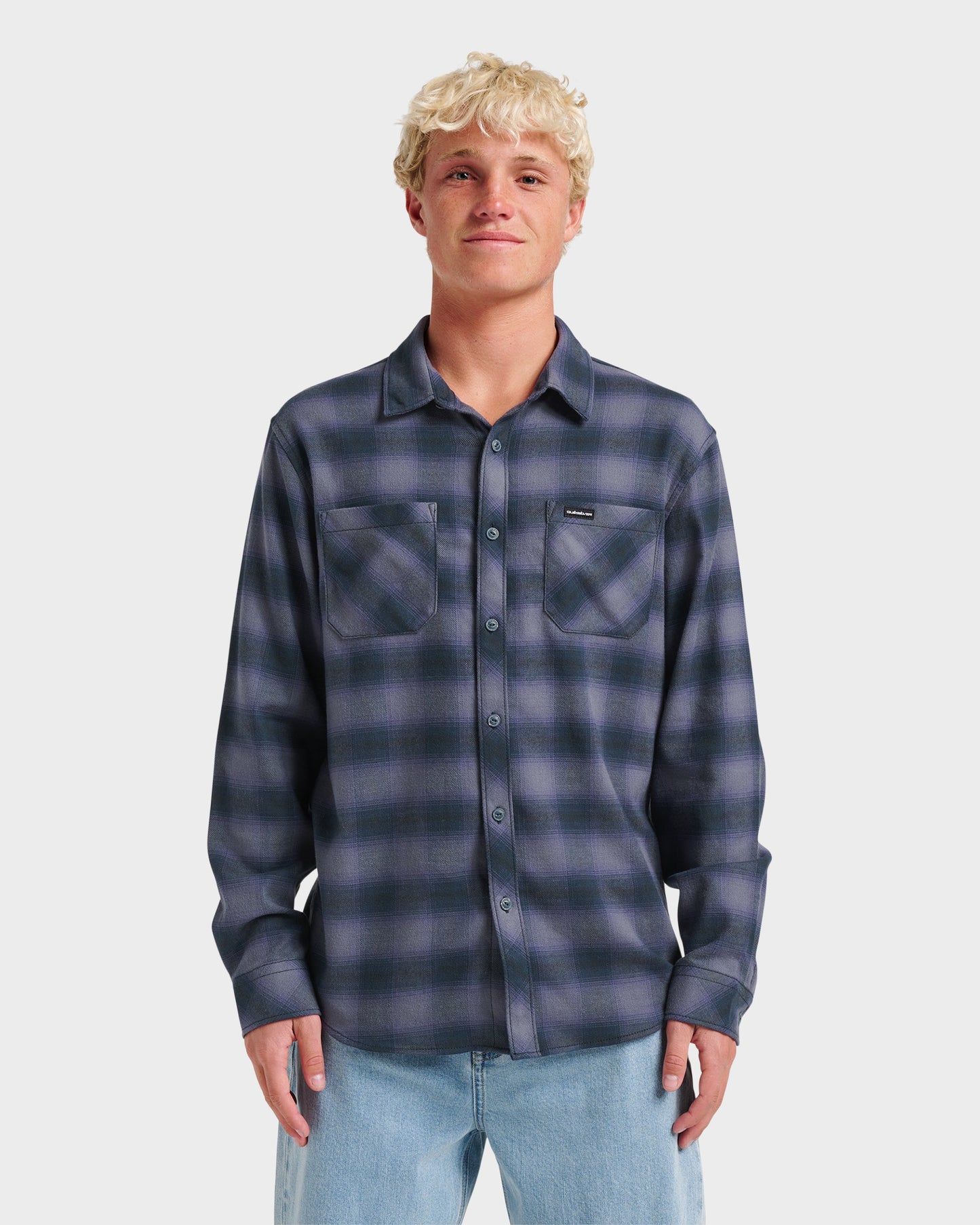 Terrace Stretch Flannel Shirt - Phantom Phantom Quick Silver