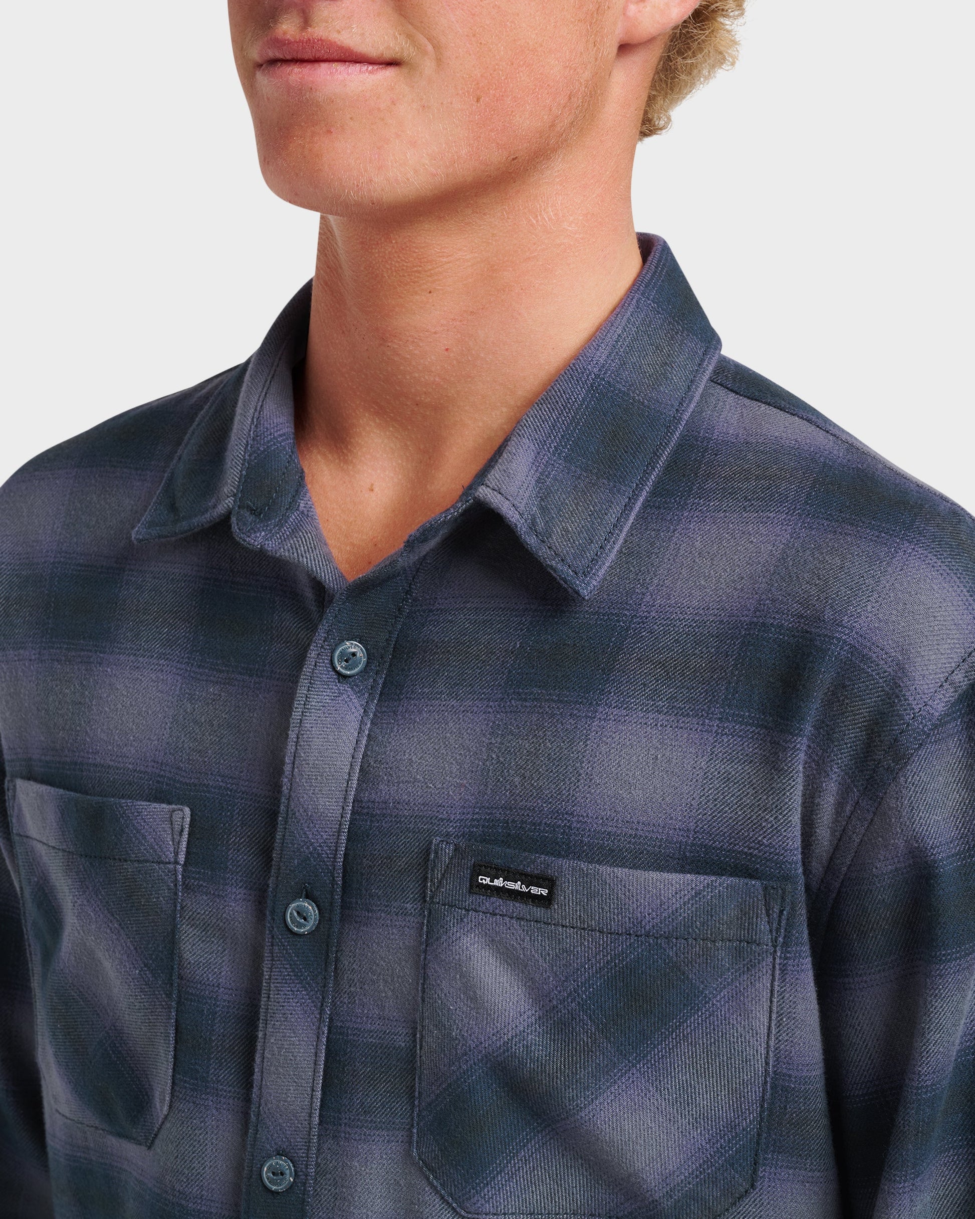 Terrace Stretch Flannel Shirt - Phantom Phantom Quick Silver