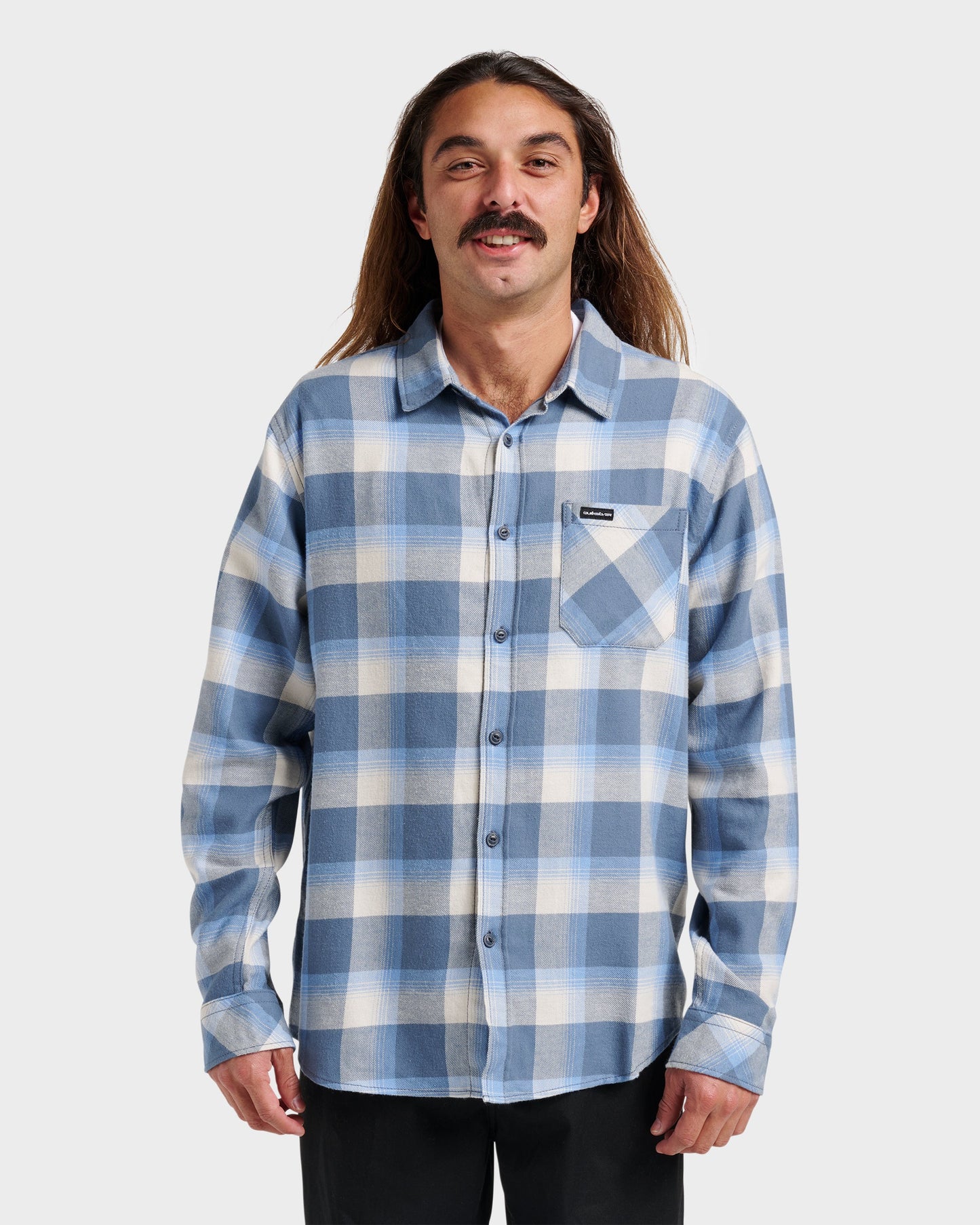 Penmar Check Flannel Shirt - China Blue China Blue Quick Silver