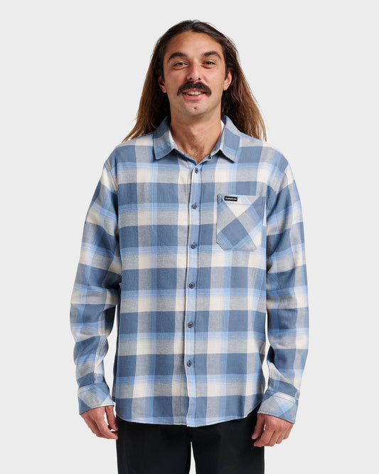 Penmar Check Flannel Shirt - China Blue China Blue Quick Silver