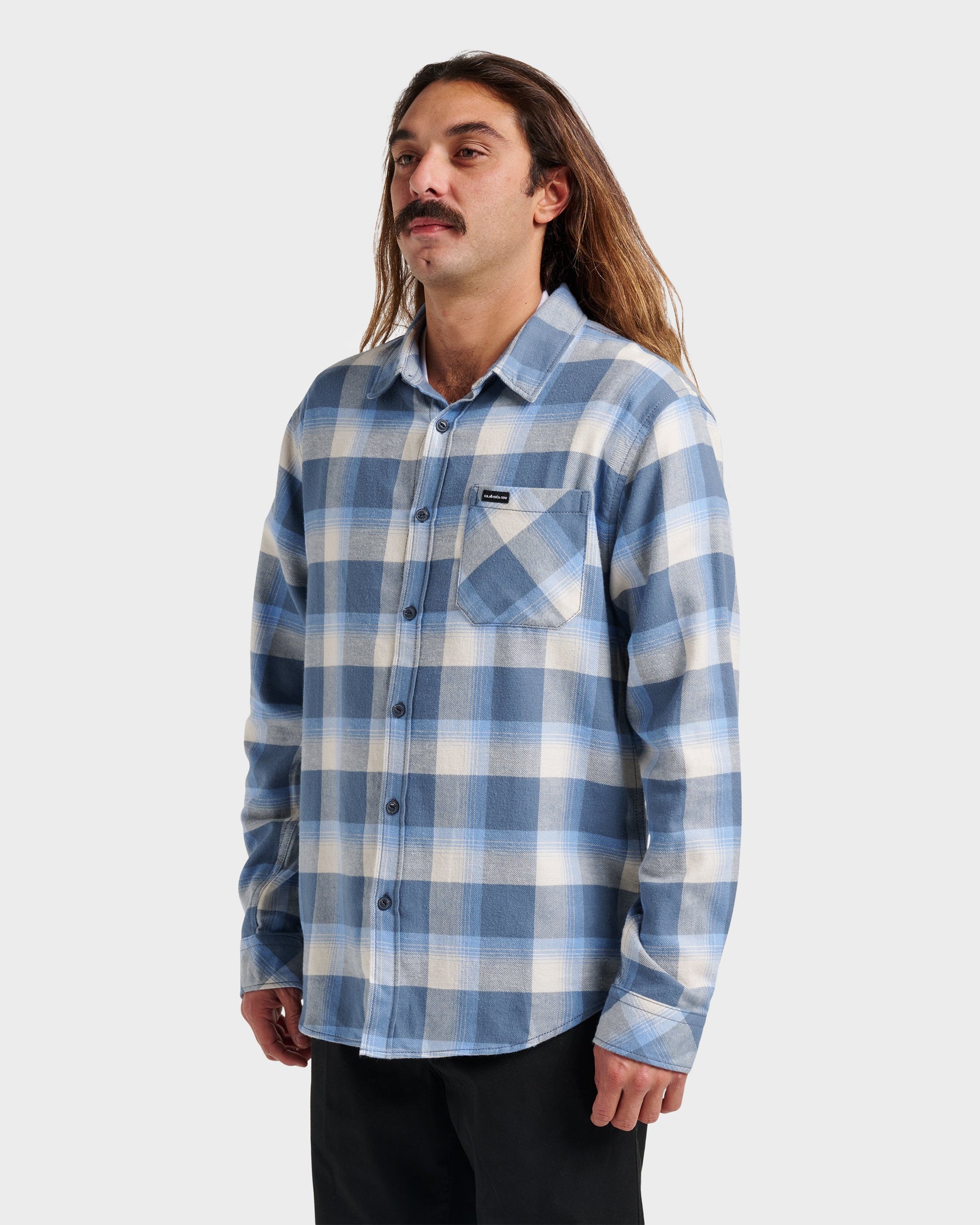 Penmar Check Flannel Shirt - China Blue China Blue Quick Silver