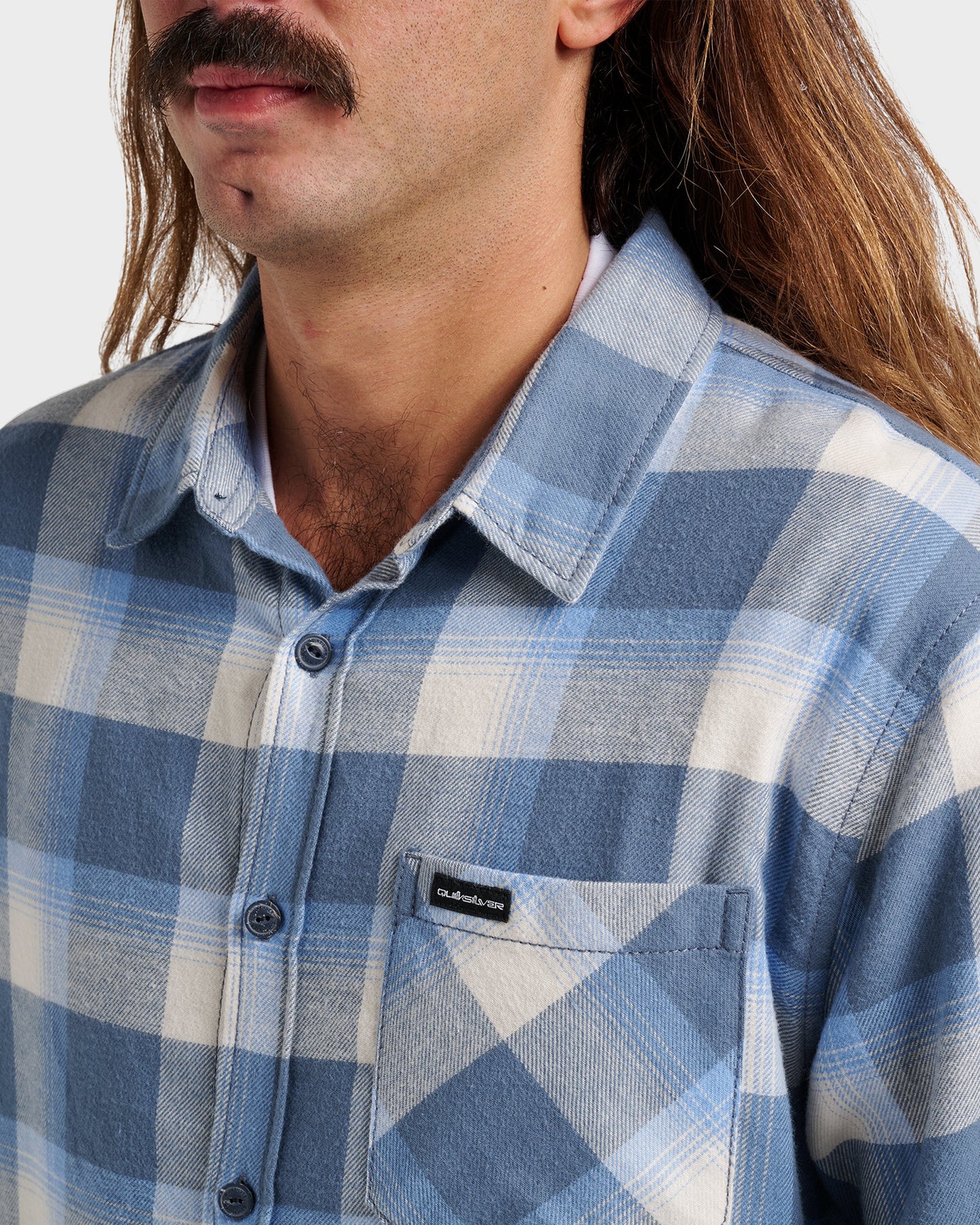 Penmar Check Flannel Shirt - China Blue China Blue Quick Silver