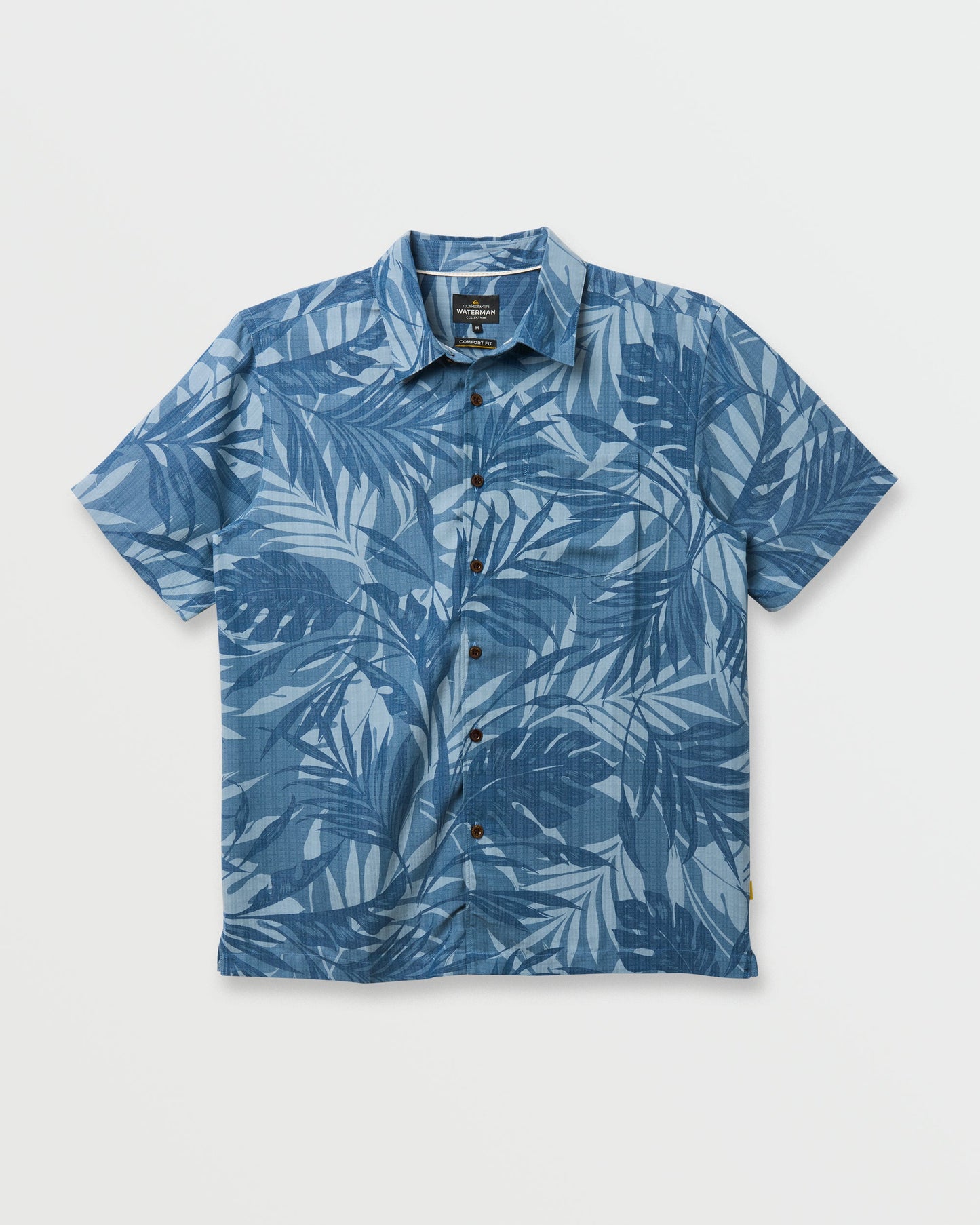 Waterman Botanical Short Sleeve Shirt - Midnight Navy Midnight Navy Quick Silver