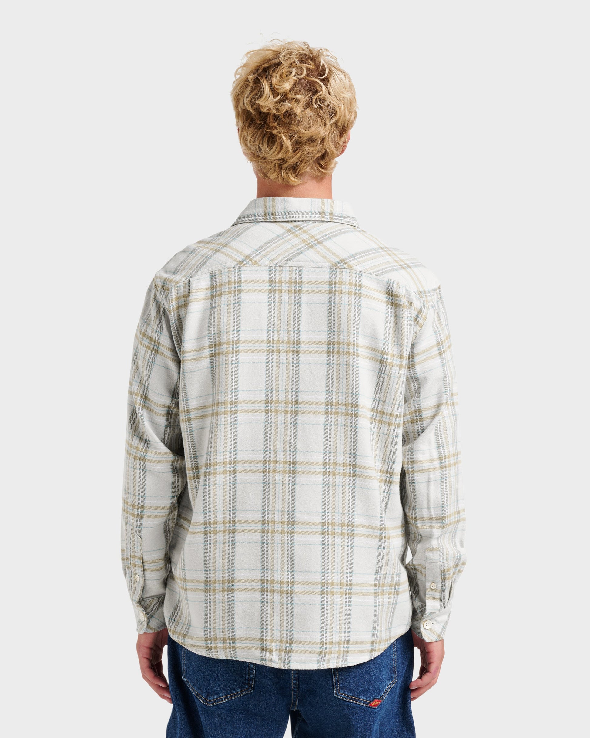 Waterman Bodie Flannel Shirt - Moonbeam Moonbeam Quick Silver