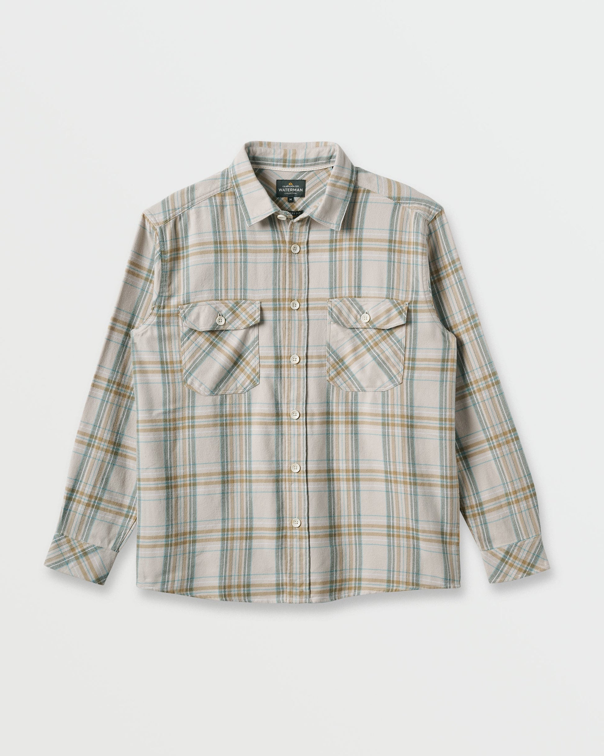 Waterman Bodie Flannel Shirt - Moonbeam Moonbeam Quick Silver