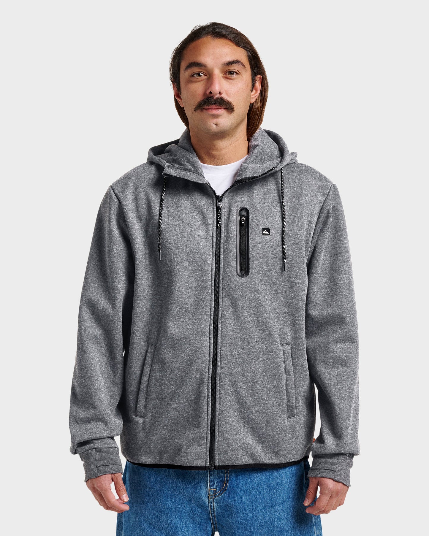 Waterman Departure Zip Sweatshirt - Phantom Heather Phantom Heather Quick Silver