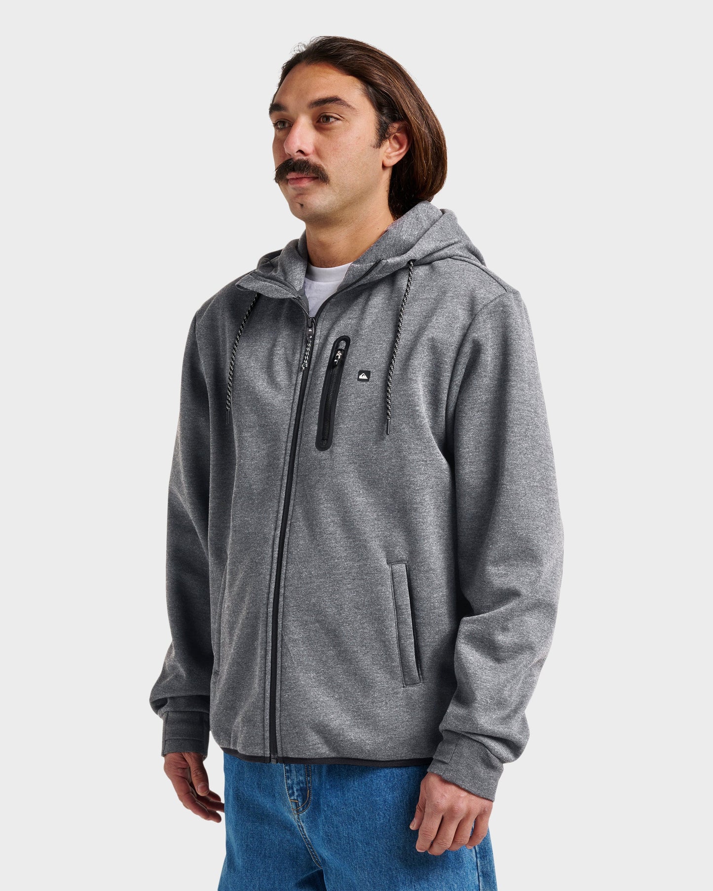 Waterman Departure Zip Sweatshirt - Phantom Heather Phantom Heather Quick Silver