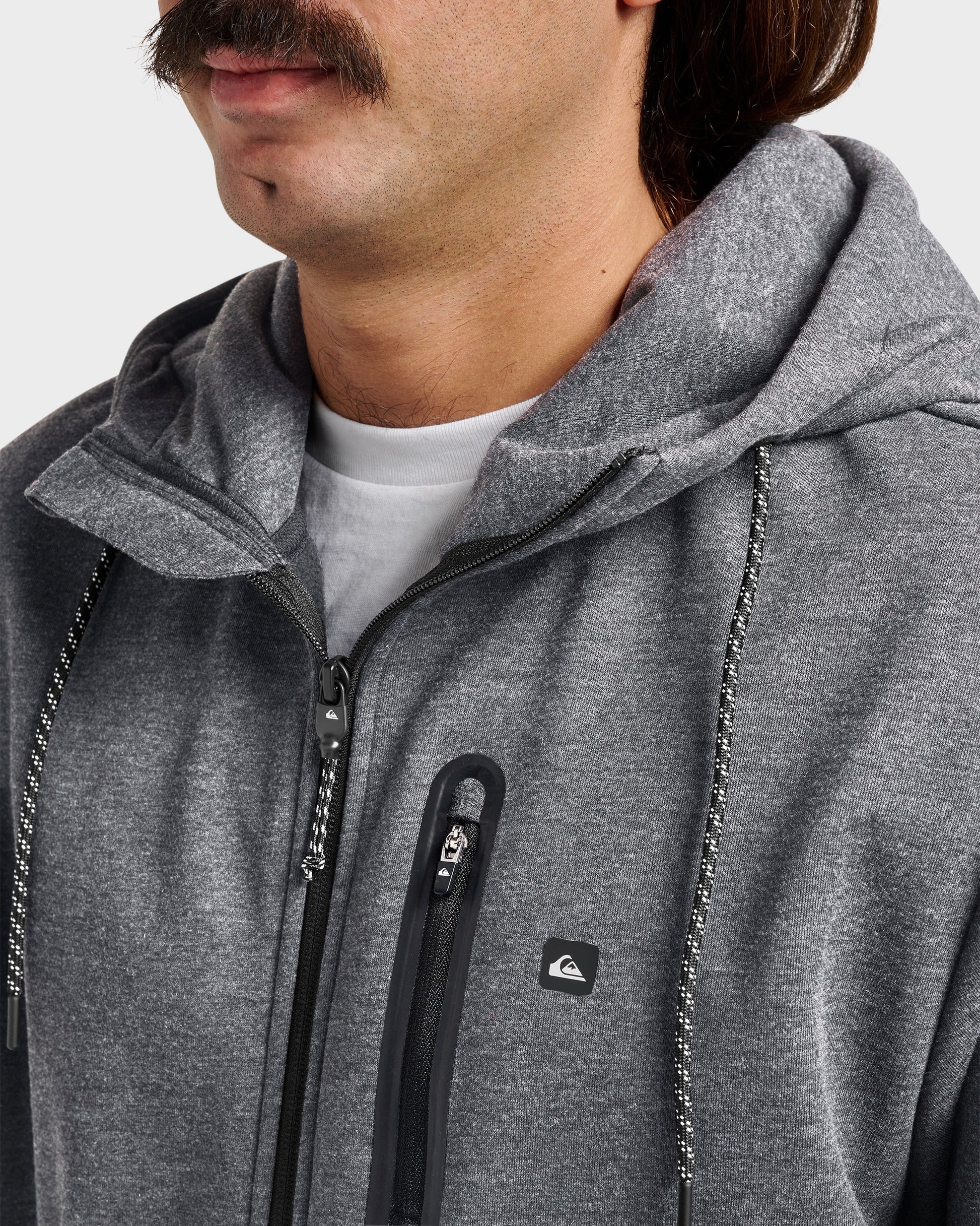 Waterman Departure Zip Sweatshirt - Phantom Heather Phantom Heather Quick Silver
