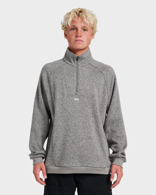 Keller Half Zip Mock Sweatshirt - Smoked Gray Heather Smoked Gray Heather Quick Silver