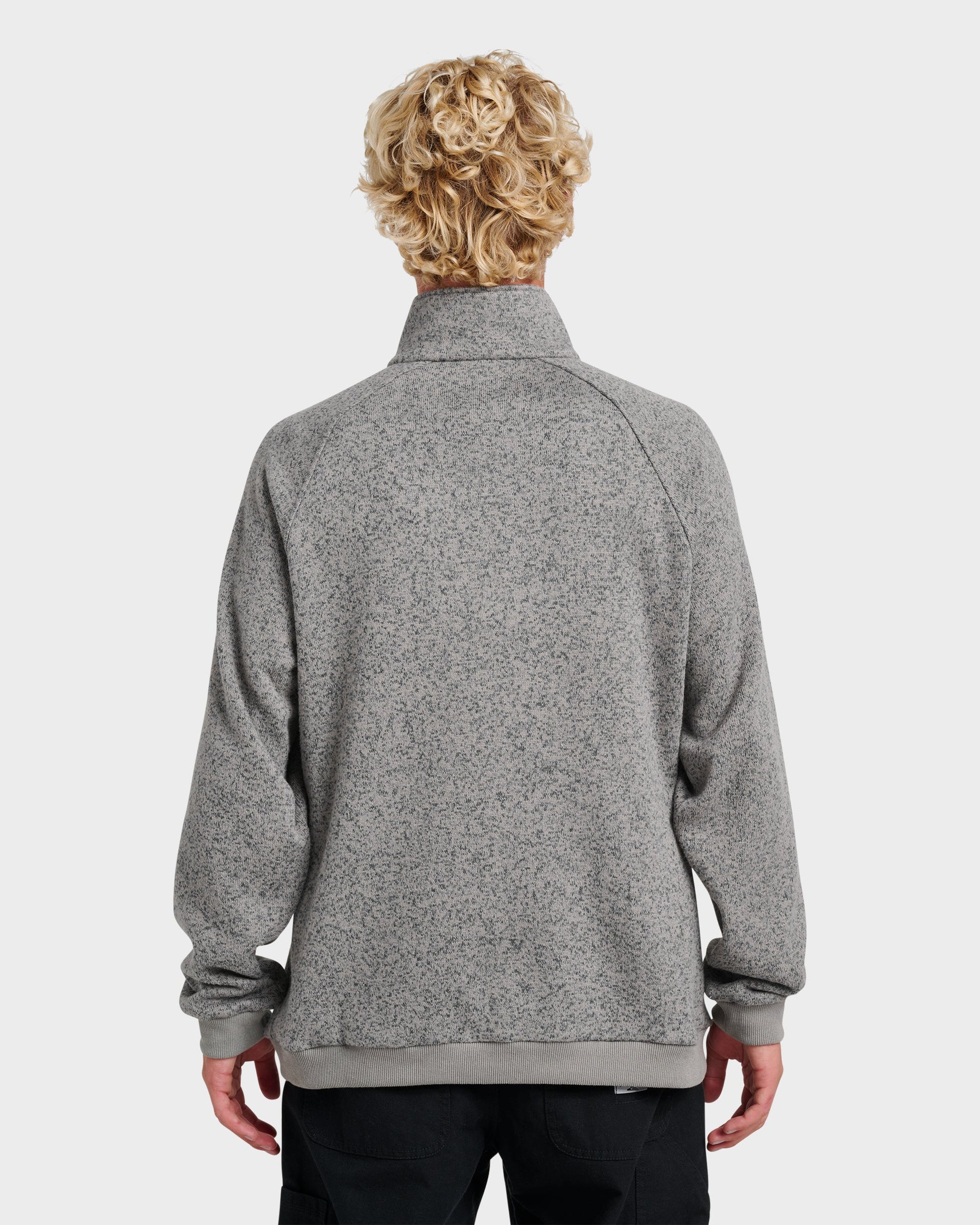 Keller Half Zip Mock Sweatshirt - Smoked Gray Heather Smoked Gray Heather Quick Silver