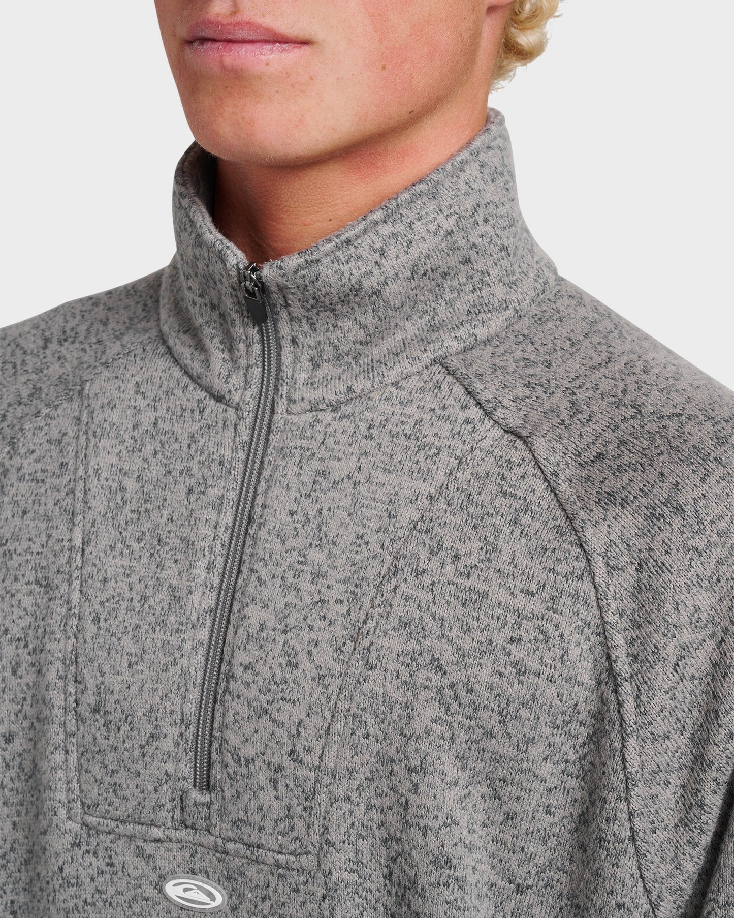 Keller Half Zip Mock Sweatshirt - Smoked Gray Heather Smoked Gray Heather Quick Silver