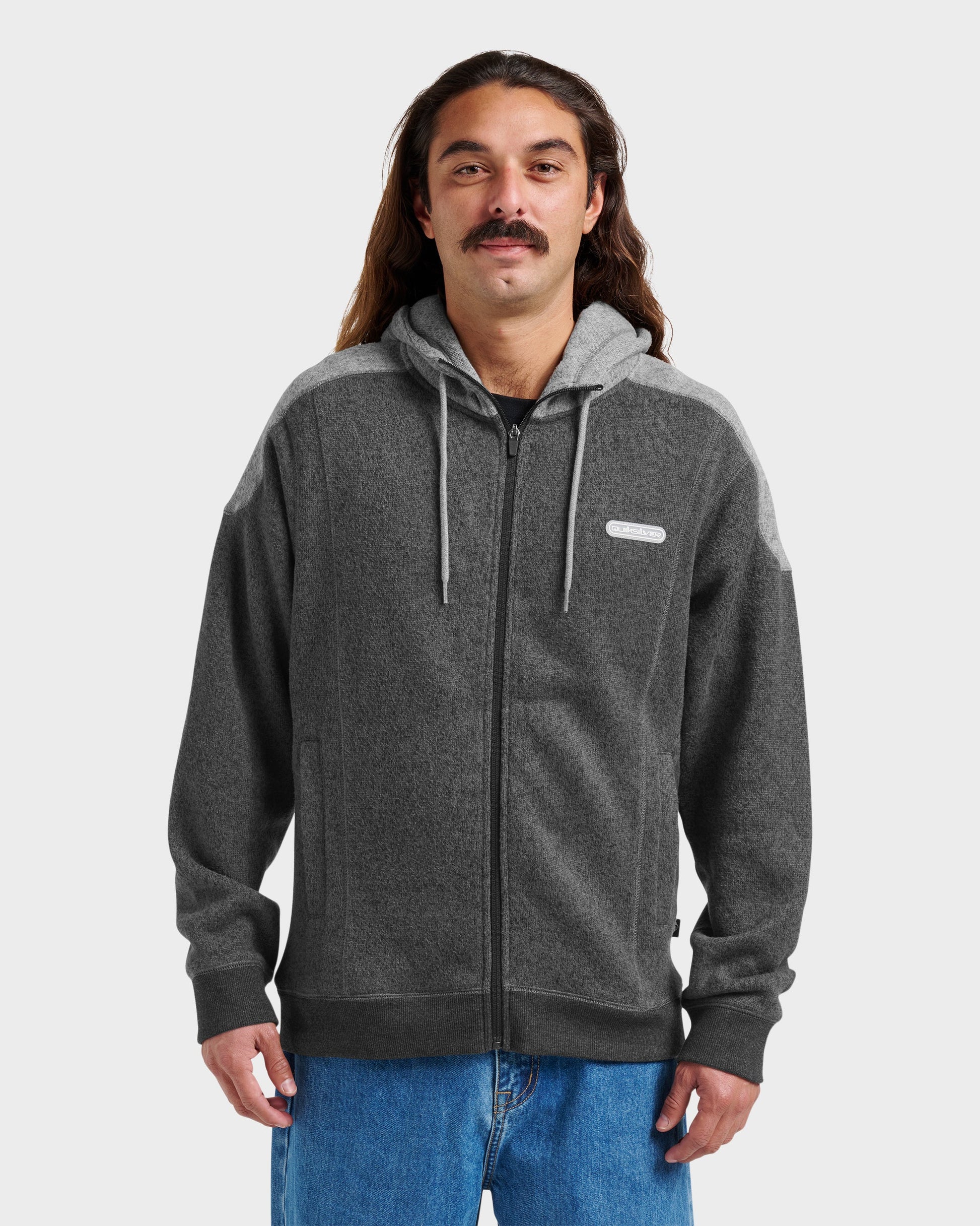 Keller Zip Hoodie - Black Heather Black Heather Quick Silver
