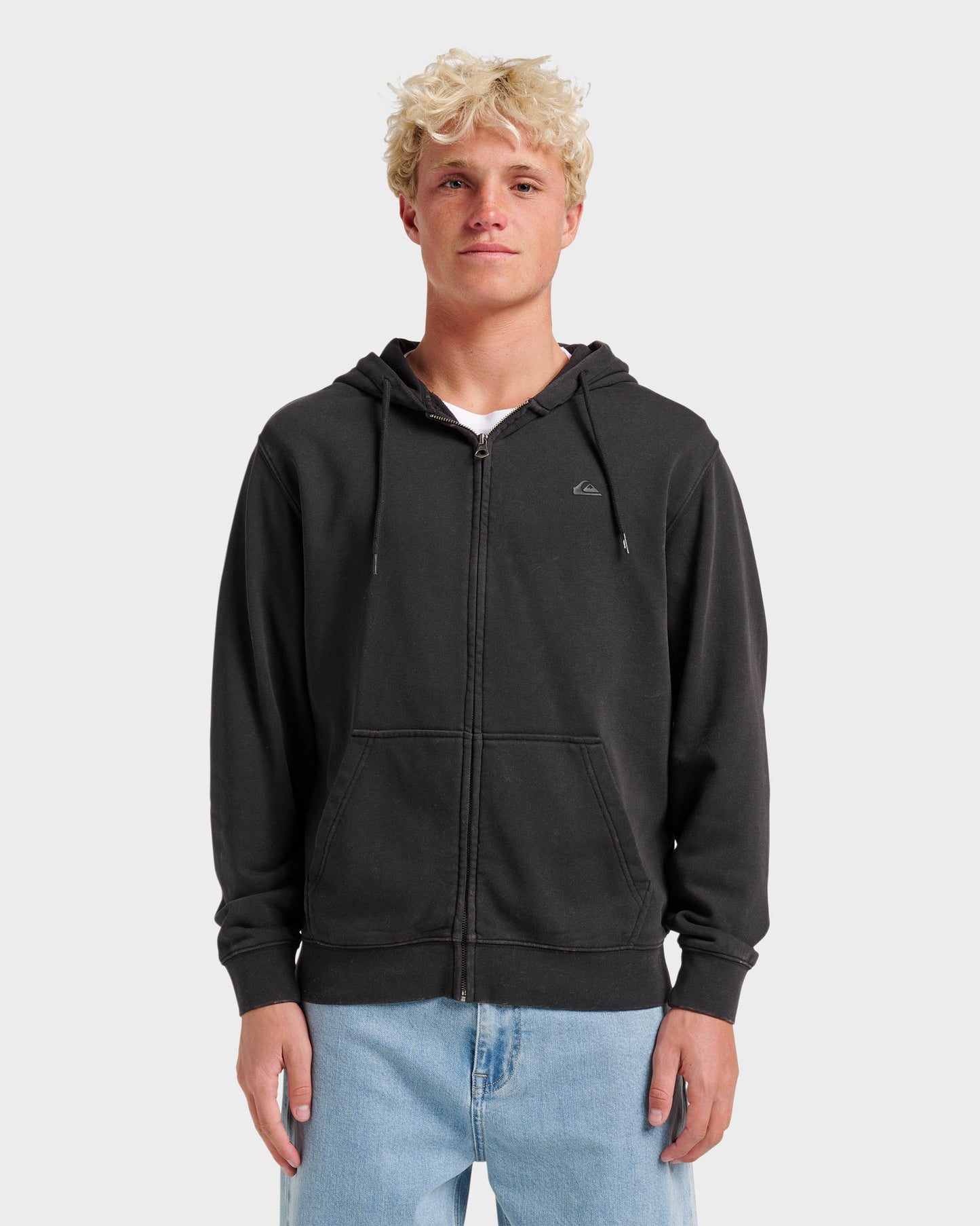Saltwater Full Zip Hoodie - Black Black Quick Silver
