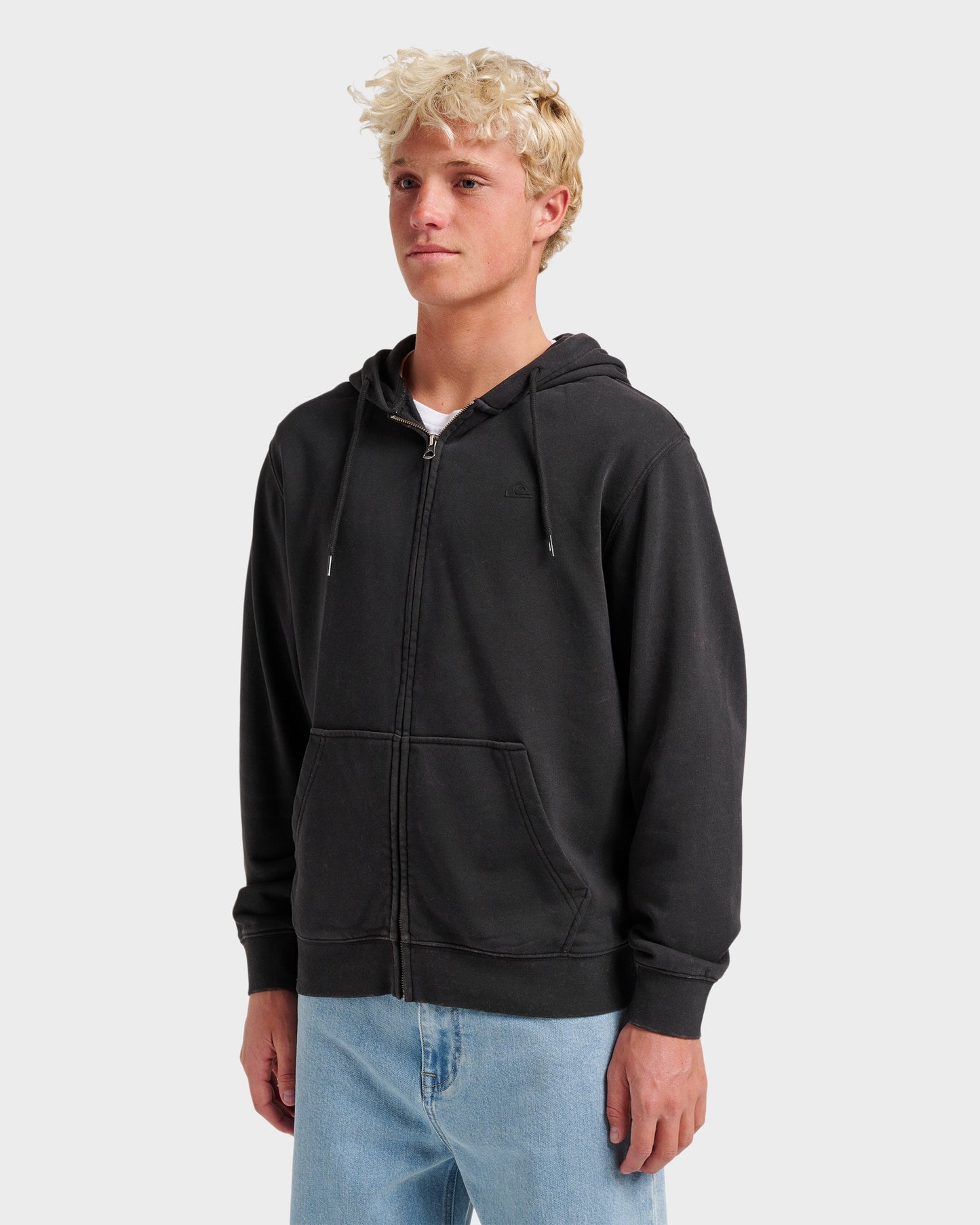 Saltwater Full Zip Hoodie - Black Black Quick Silver