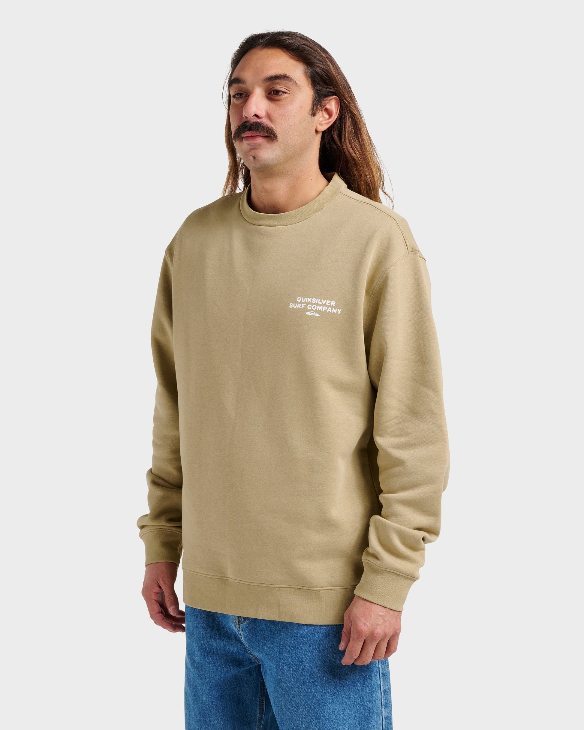 Graphic Crewneck Sweatshirt - Twill Twill Quick Silver